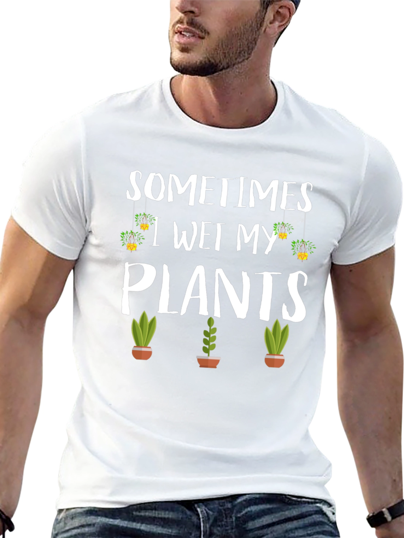 Sometimes I Wet My Plants Graphic T-Shirt - 13