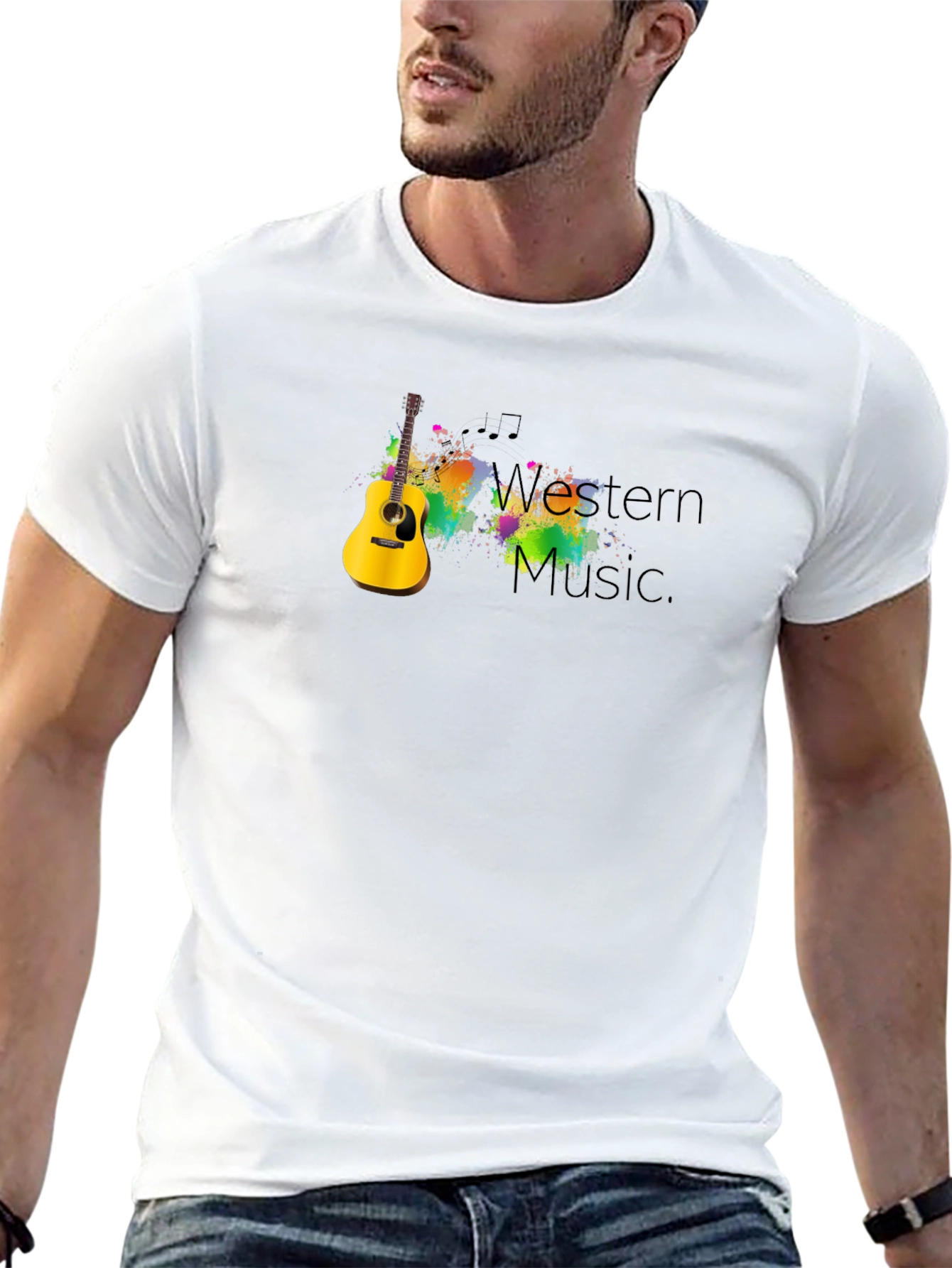 Black Western Music Graphic T-Shirt - Soft Cotton Blend view 13