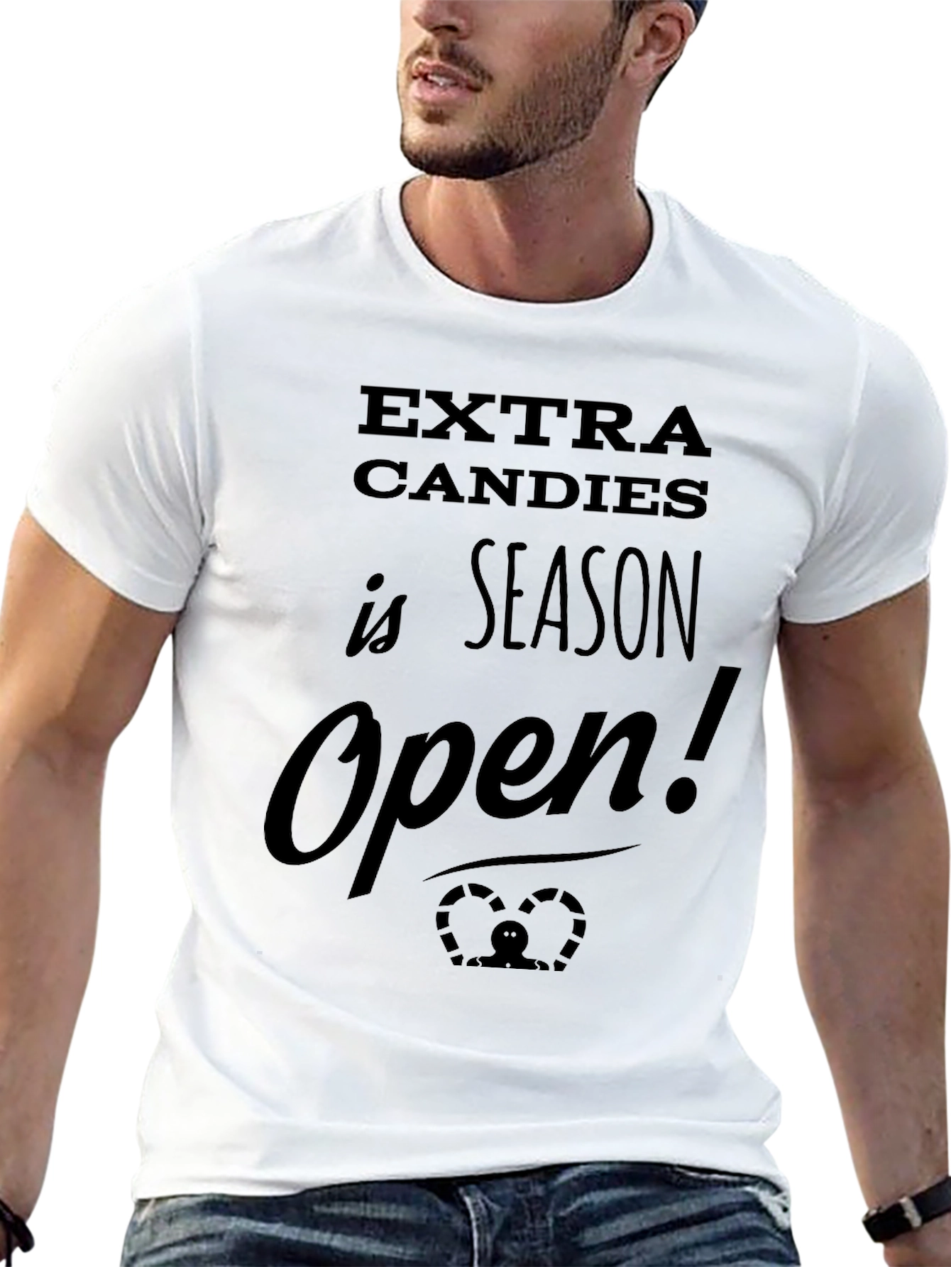 Black Extra Candies Season Open Black T-Shirt view 13