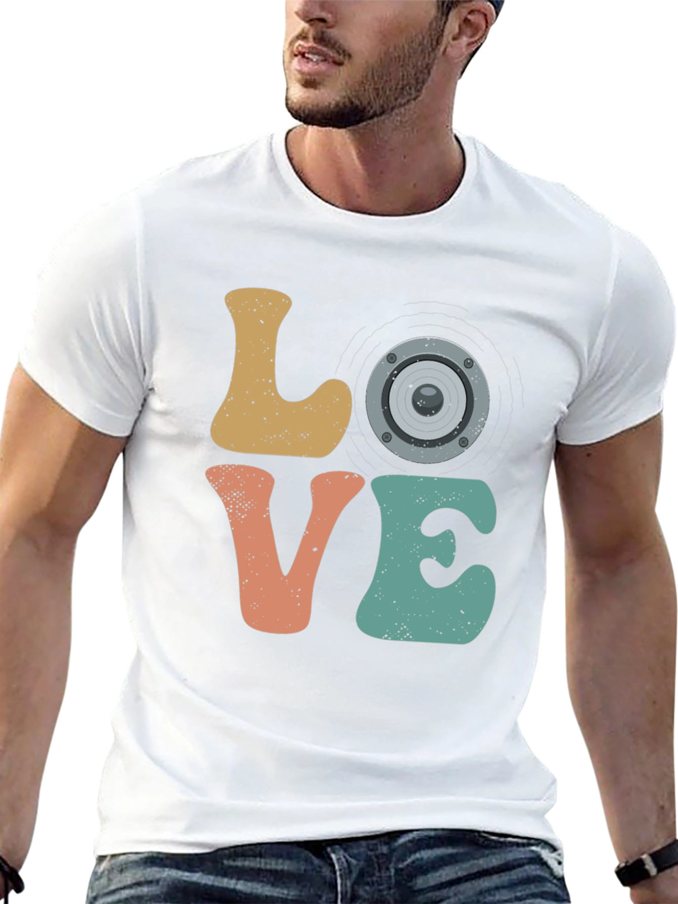 Black Love Speaker T-Shirt - Music Lover Tee view 13