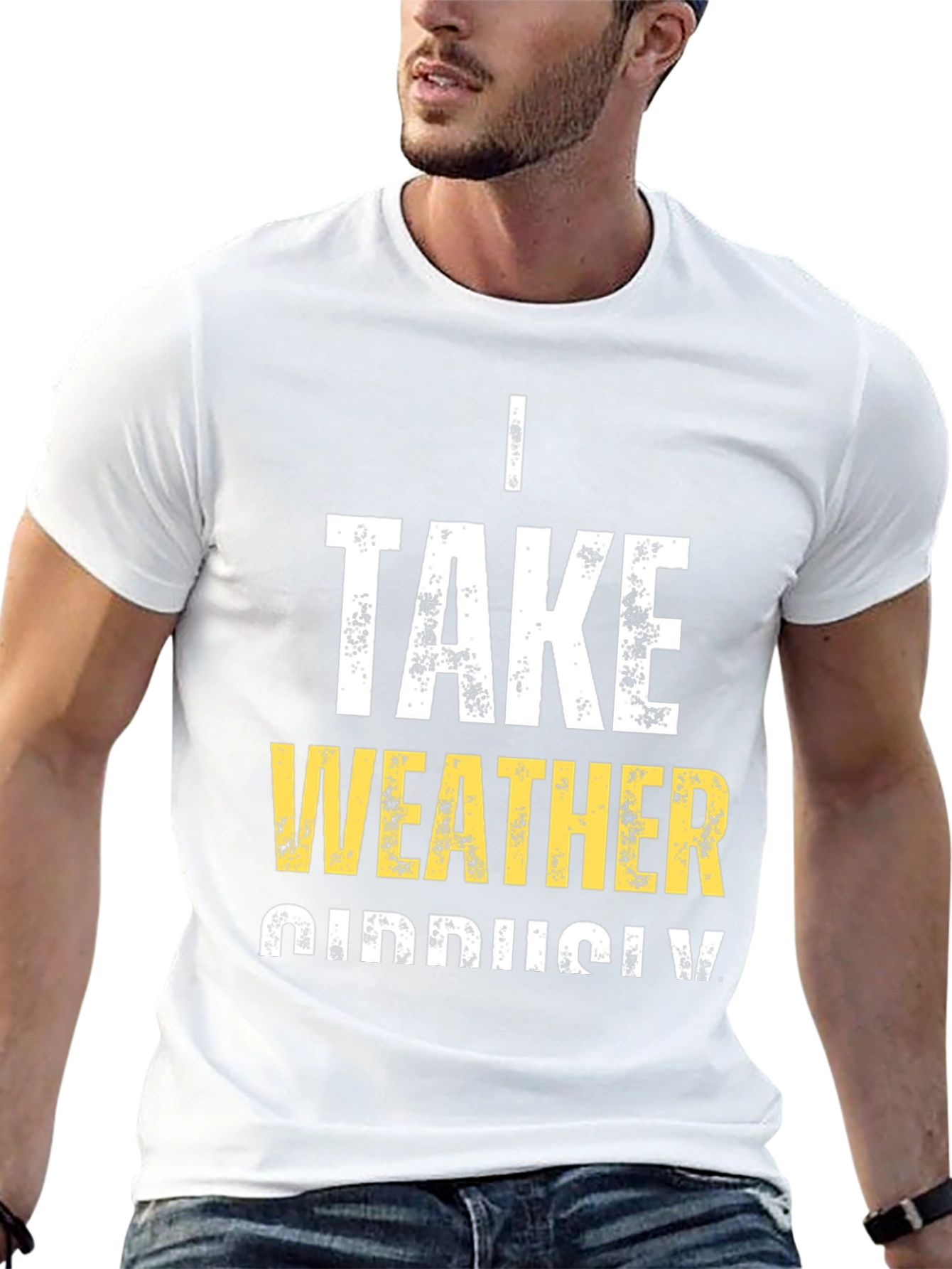Black Funny Weather Pun T-Shirt - I Take Weather Seriously view 13