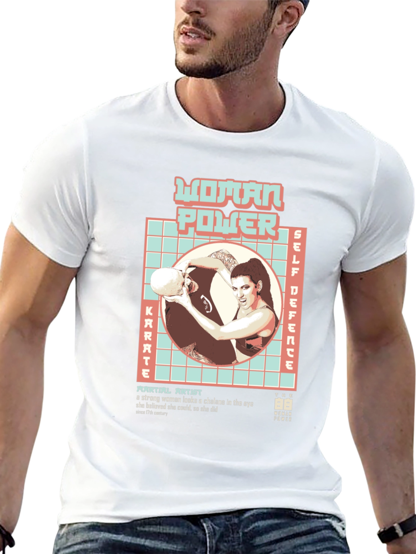 Woman Power Martial Arts Graphic T-Shirt - 13