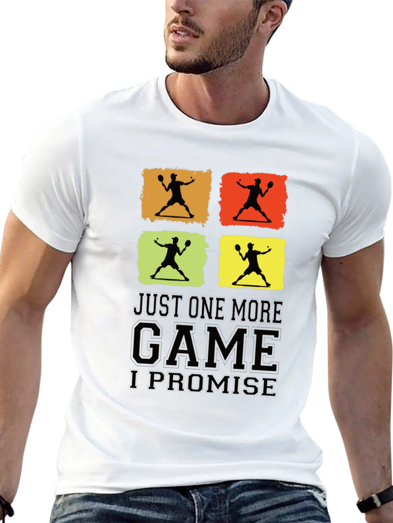Black Just One More Game Promise Black Graphic Tee view 13