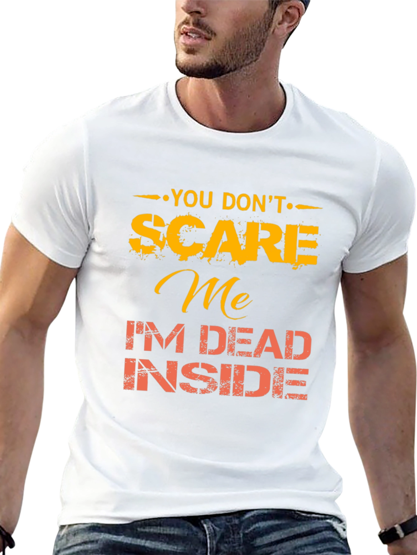 Black You Don't Scare Me Funny Graphic Tee view 13