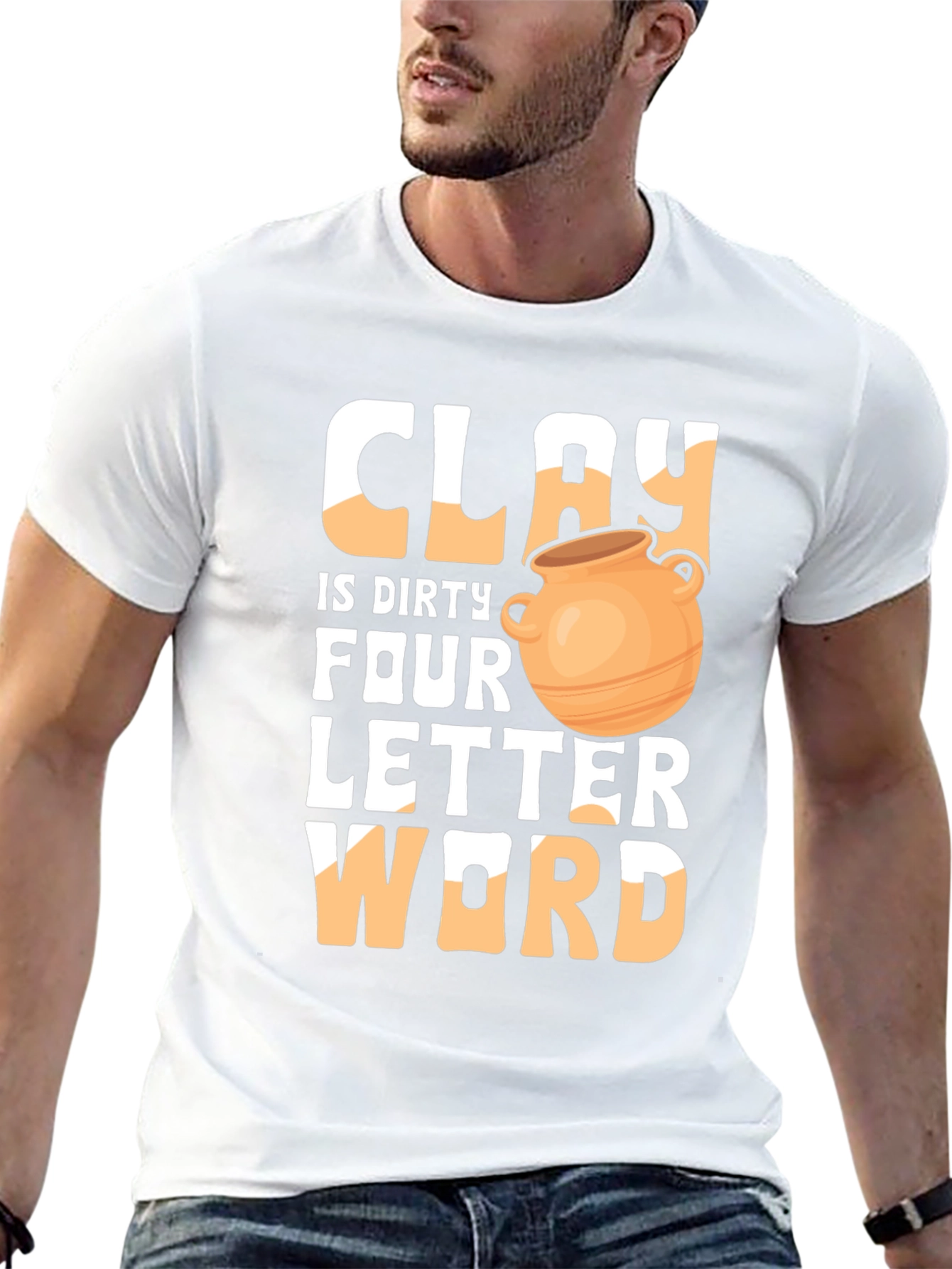 Black Clay is Dirty Four Letter Word T-Shirt view 13