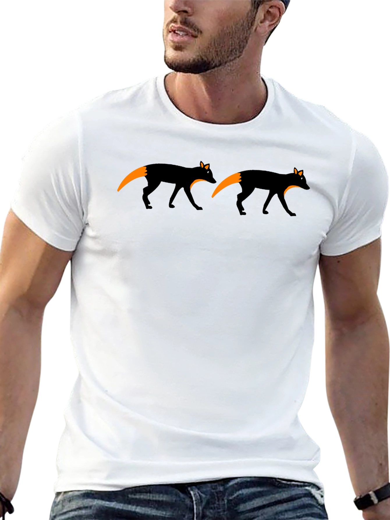 Black Fox Graphic Black T-Shirt view 13
