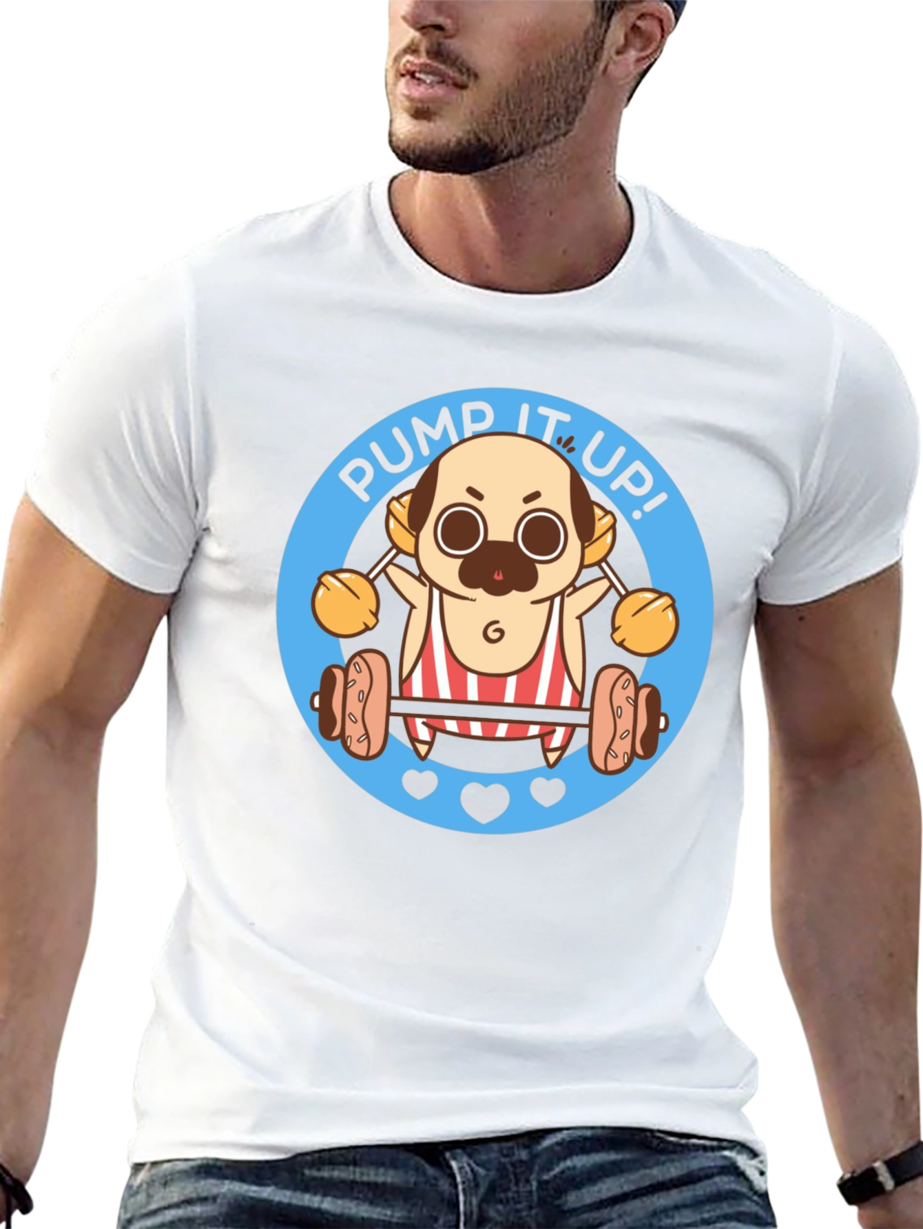 Black Pug Pump It Up T-Shirt view 13