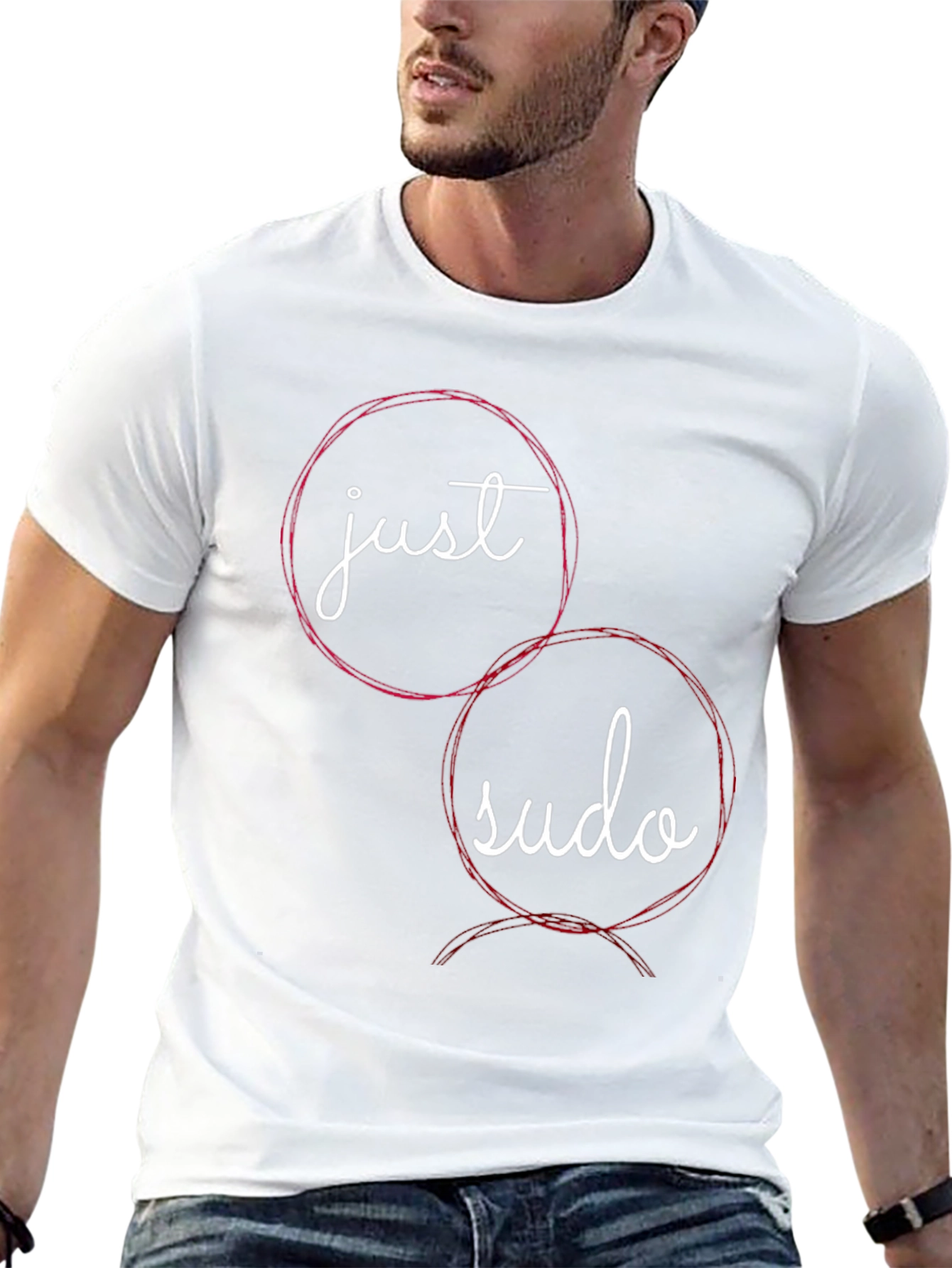 Just Sudo T-Shirt - Black Crew Neck Tee for Developers - 13