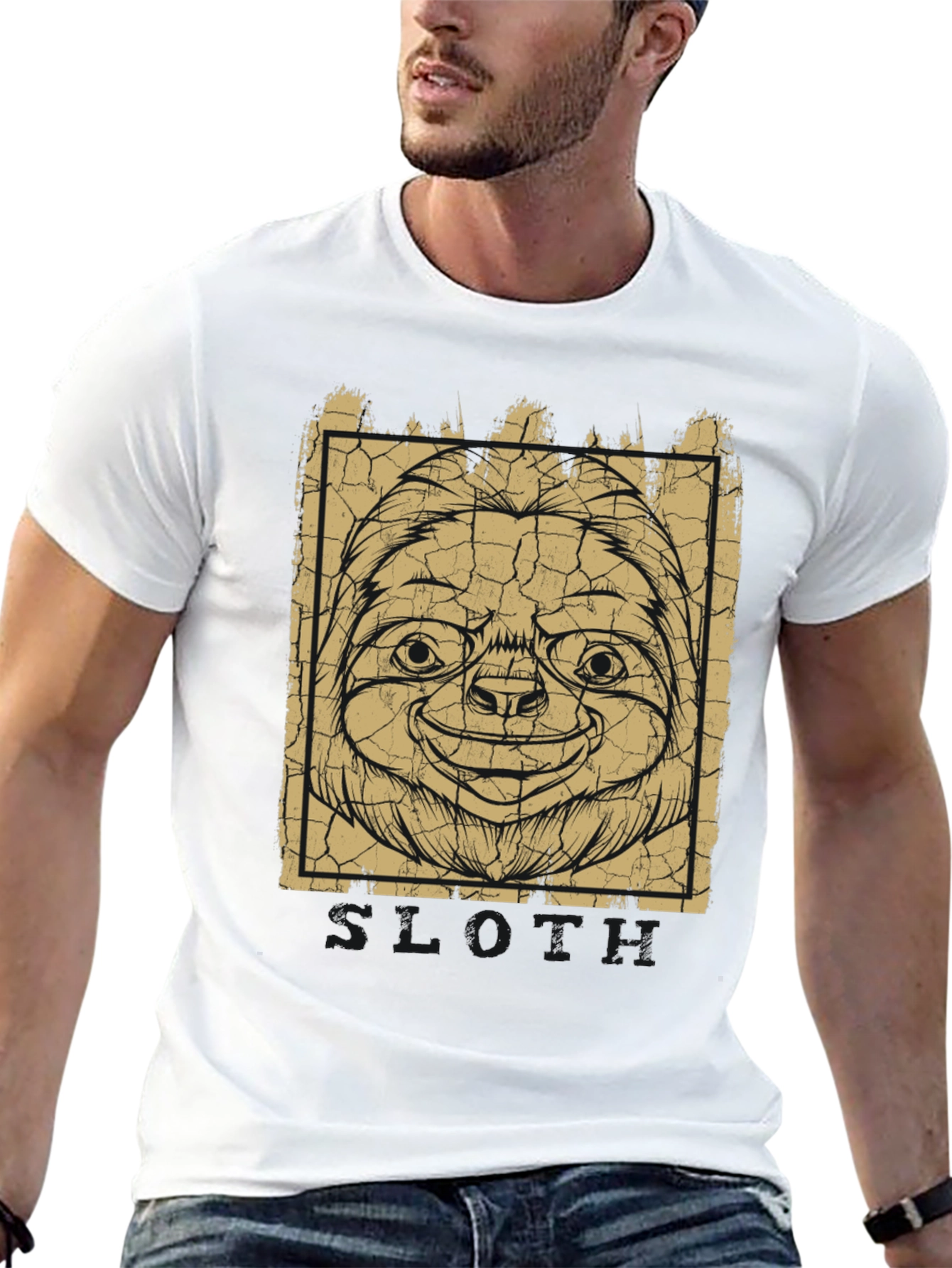 Black Sloth Graphic Print Tee - Relaxed Fit view 13