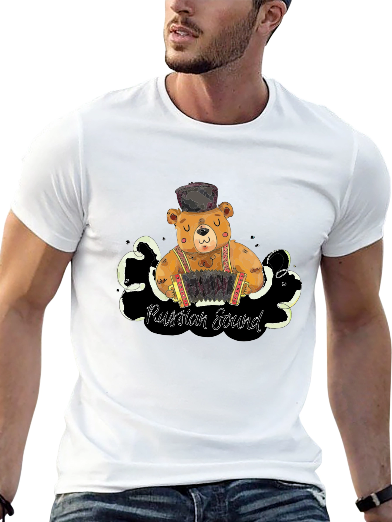 Black Russian Sound Bear T-Shirt view 13