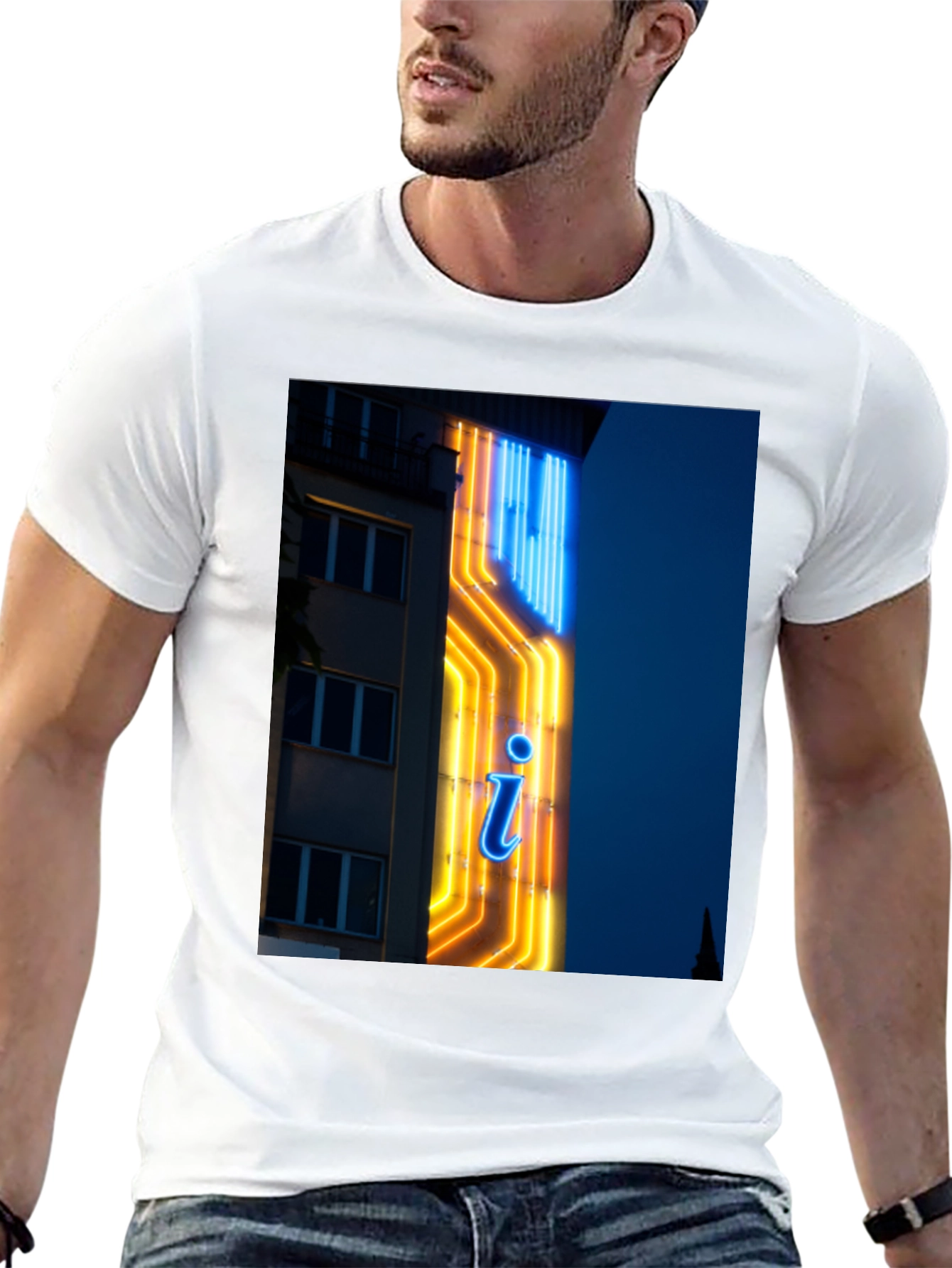 Black Neon Sign Graphic T-Shirt view 13