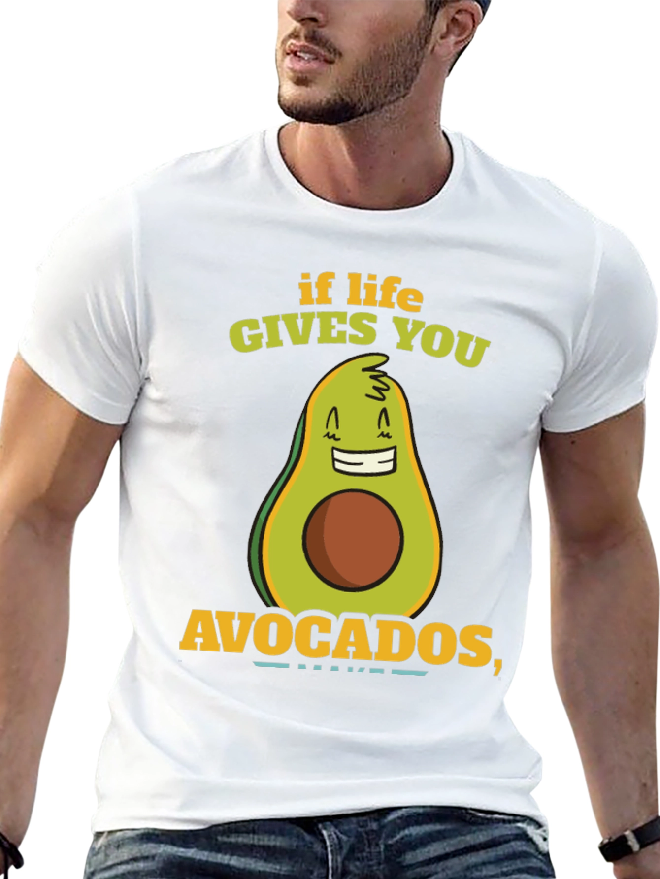 Black Funny Avocado T-Shirt - If Life Gives You Avocados view 13