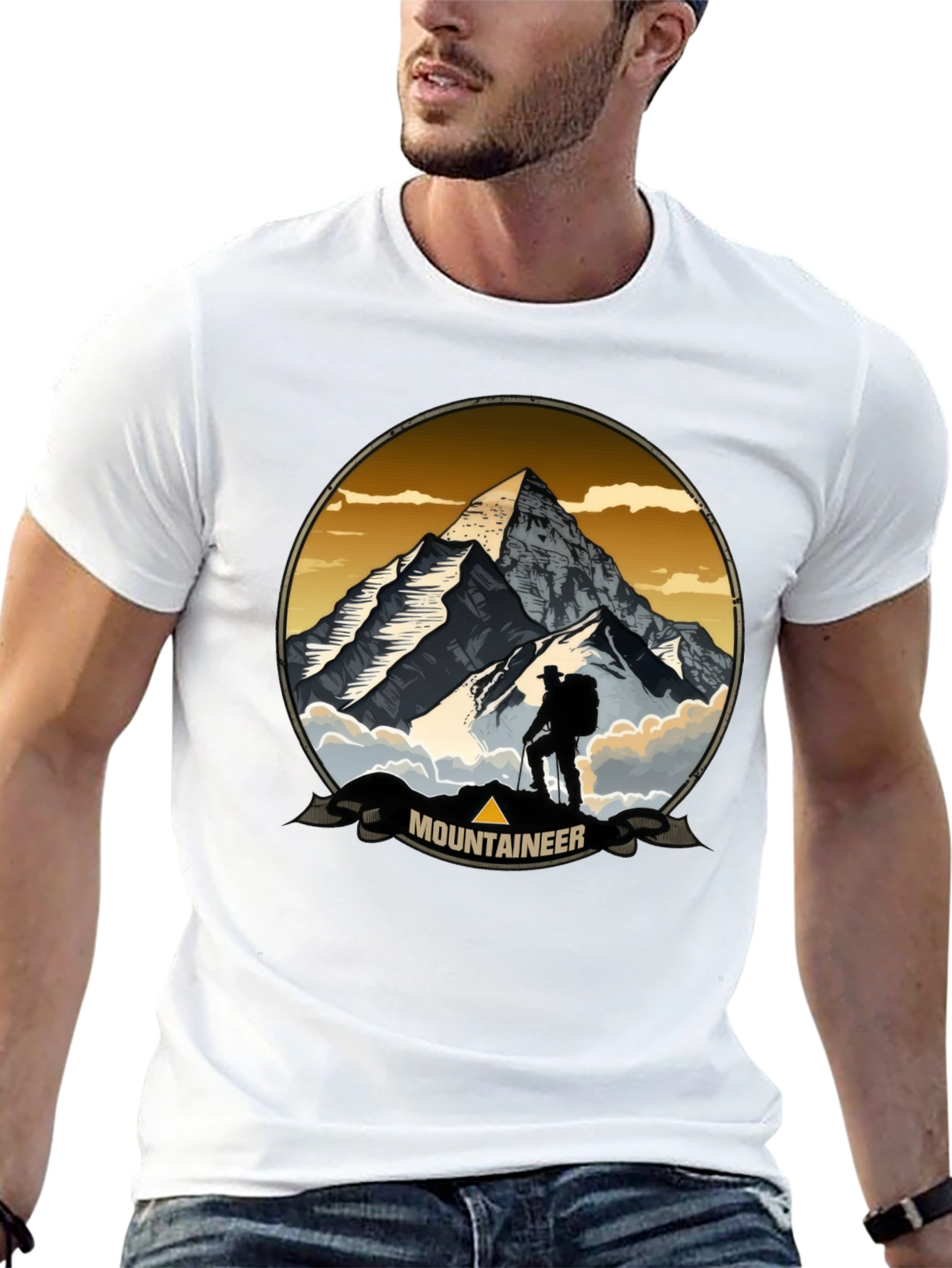 Black Mountaineer Adventure Graphic T-Shirt view 13