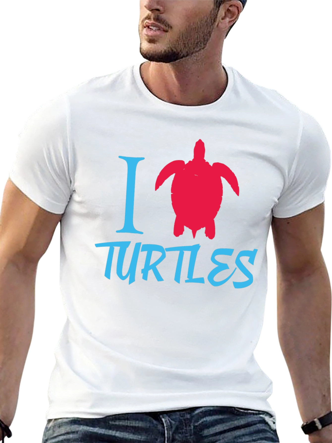 Black I Love Turtles Graphic Tee - Black view 13