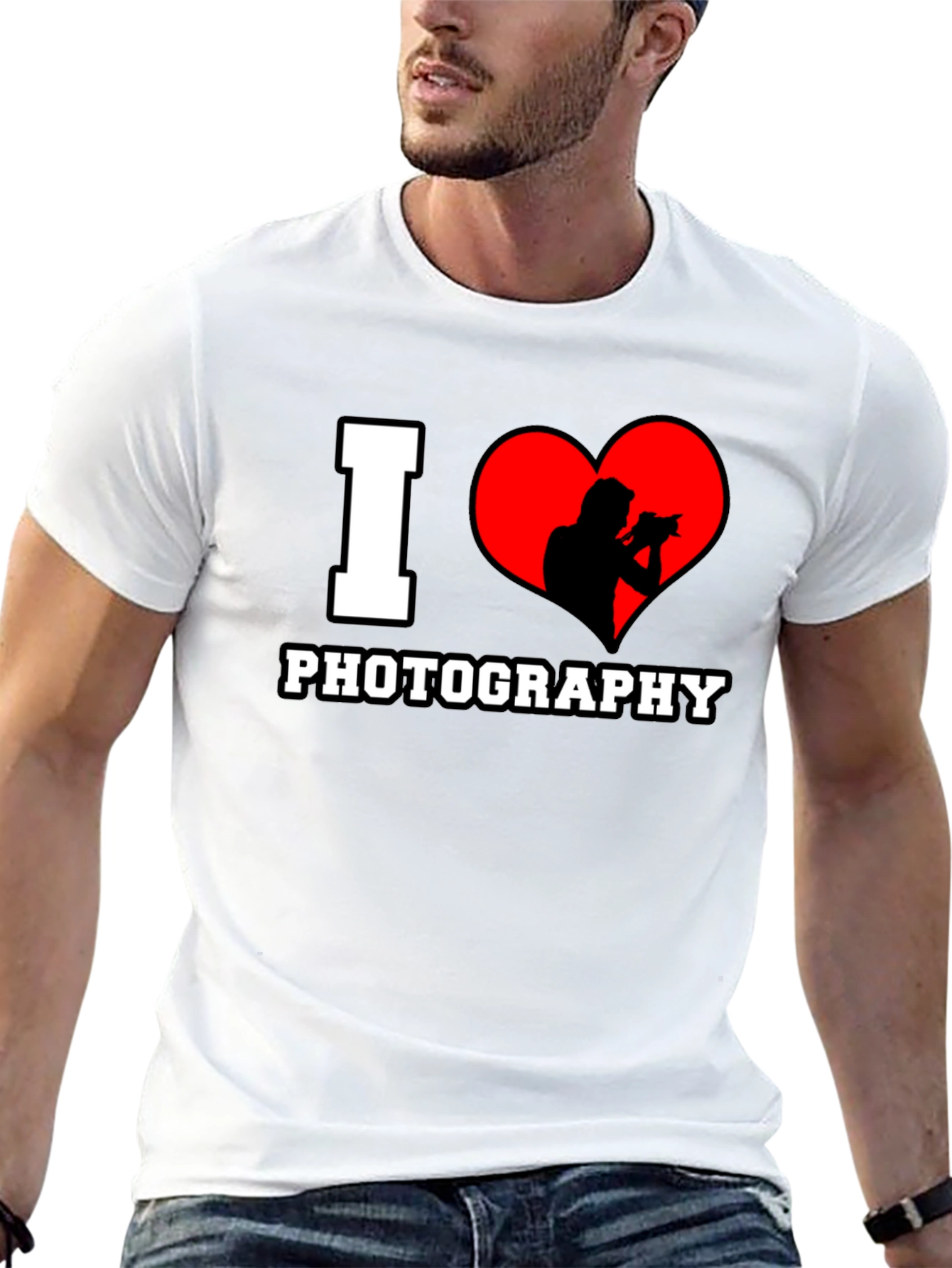 Black I Heart Photography Black T-Shirt view 13