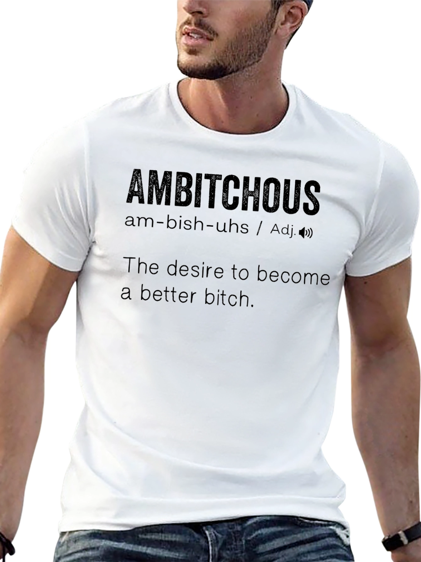 Black Ambitious Definition Graphic T-Shirt view 13