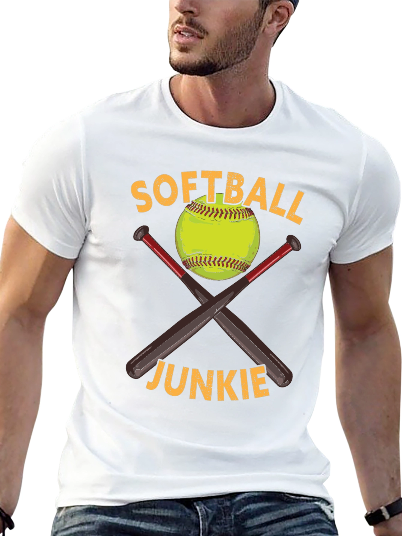 Black Softball Junkie Graphic Tee view 13
