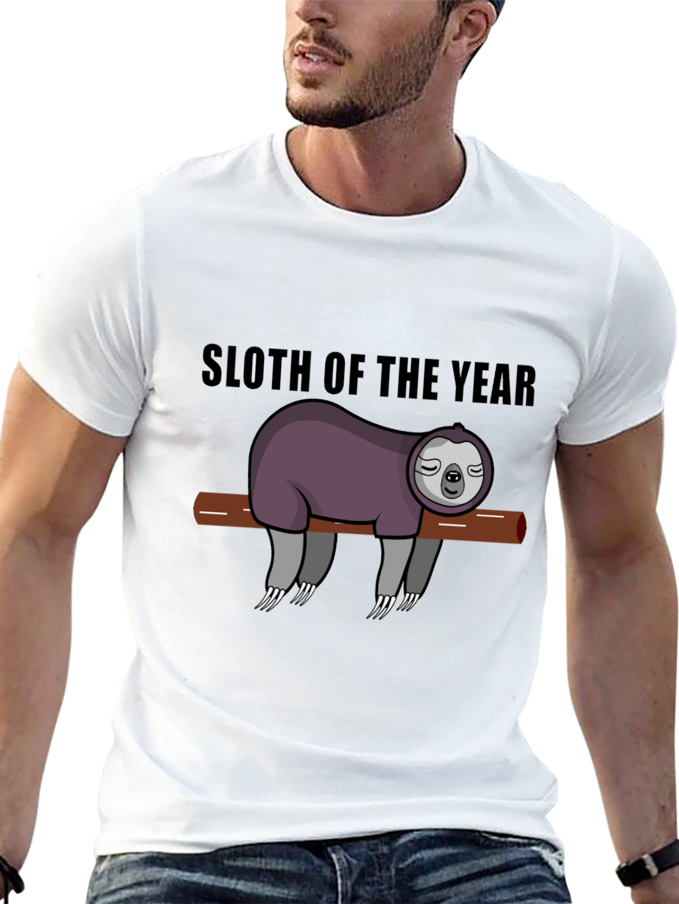 Black Sloth of the Year T-Shirt view 13
