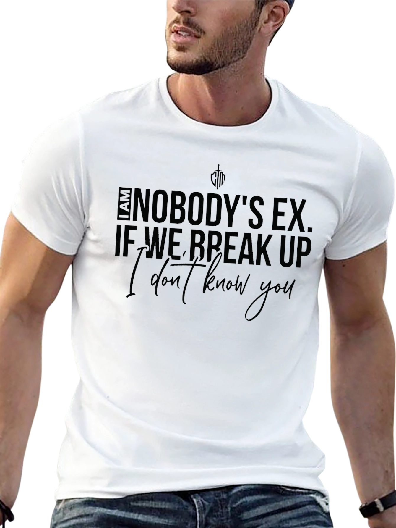 Black I Am Nobody's Ex T-Shirt view 13