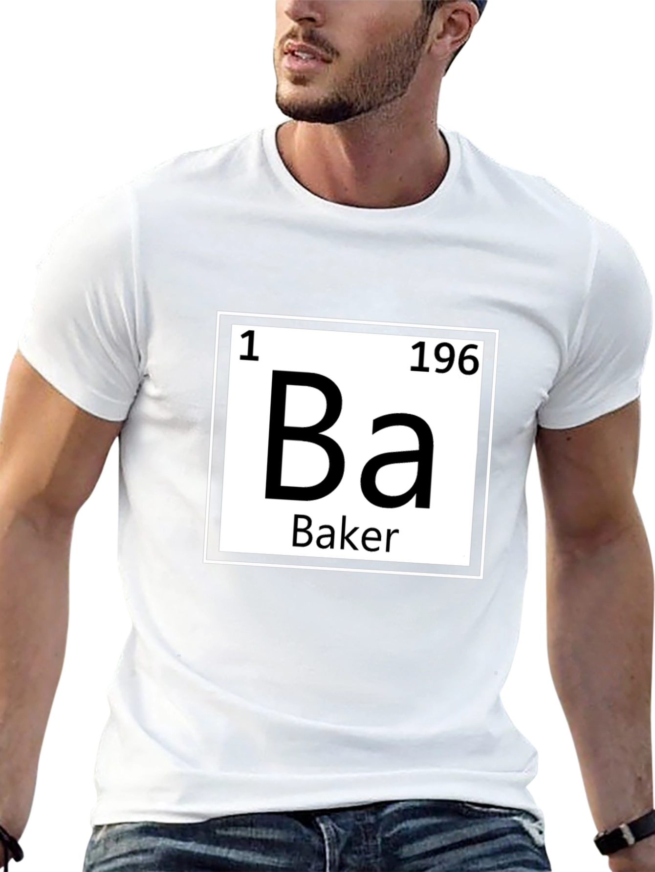 Black Periodic Table Baker Funny T-Shirt view 13