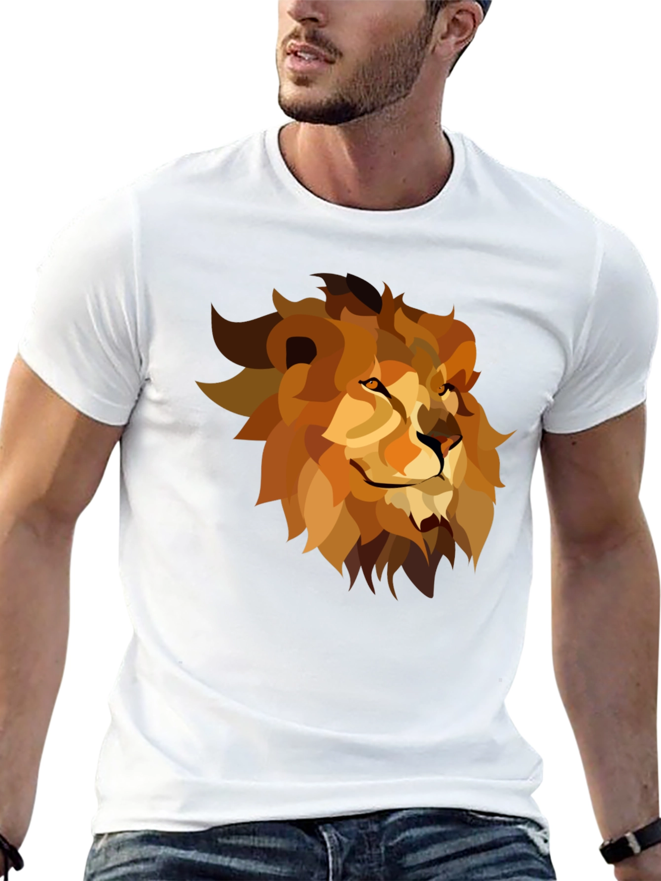 Black Lion Graphic Black Tee - Men's Casual Style view 13