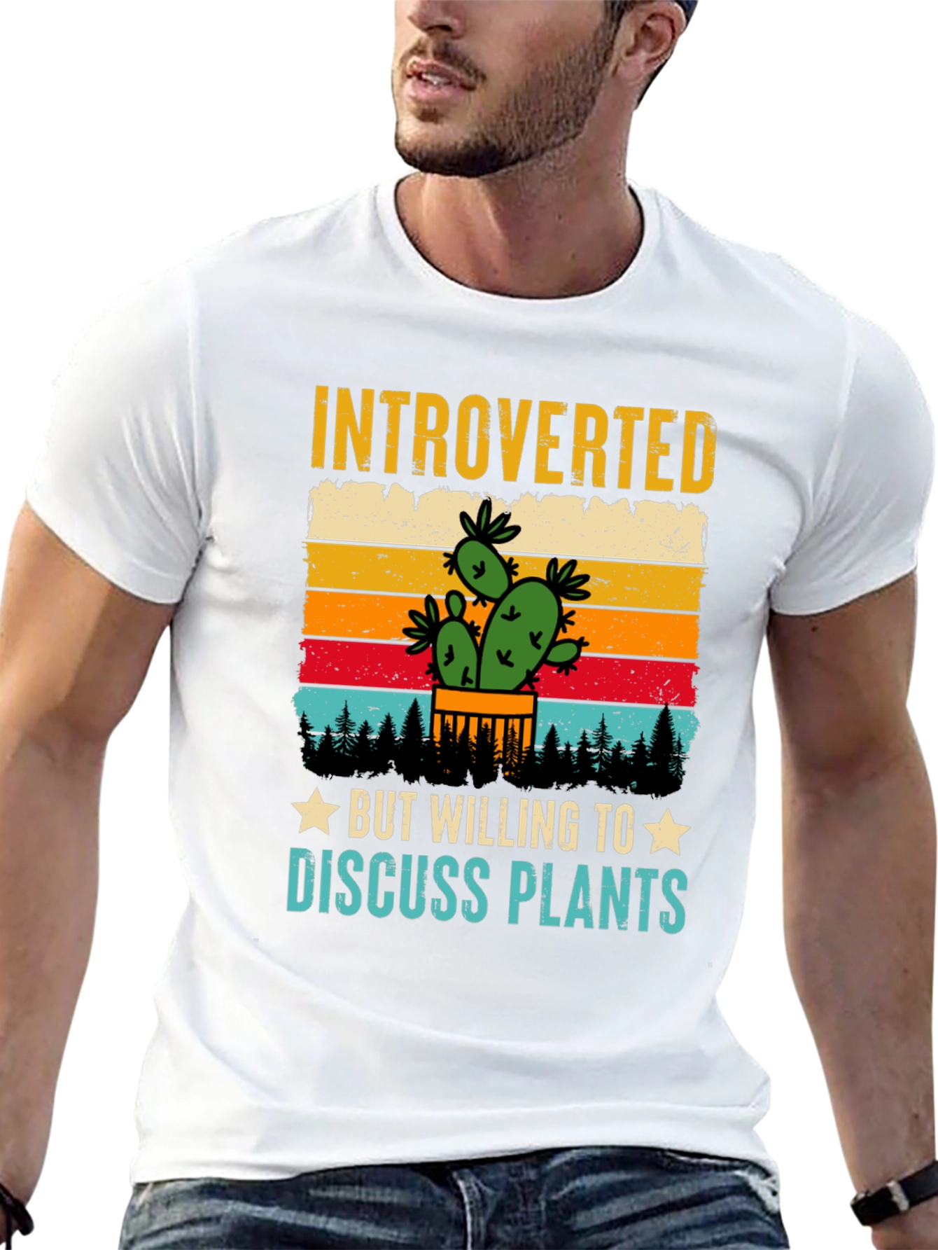 Black Introverted Plant Lover T-Shirt view 13