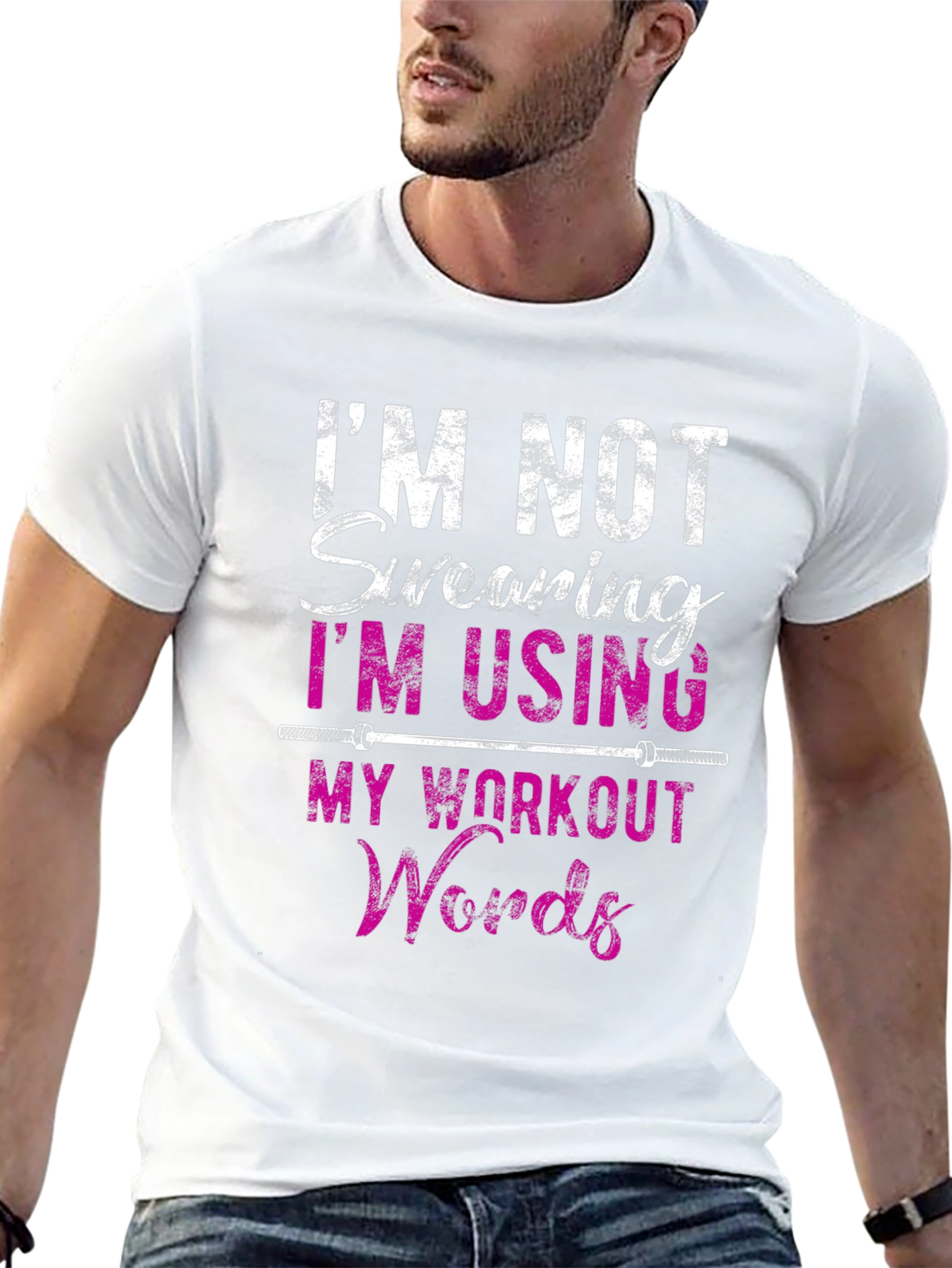 Black Funny Workout Graphic Tee - Gym Humor T-Shirt view 13