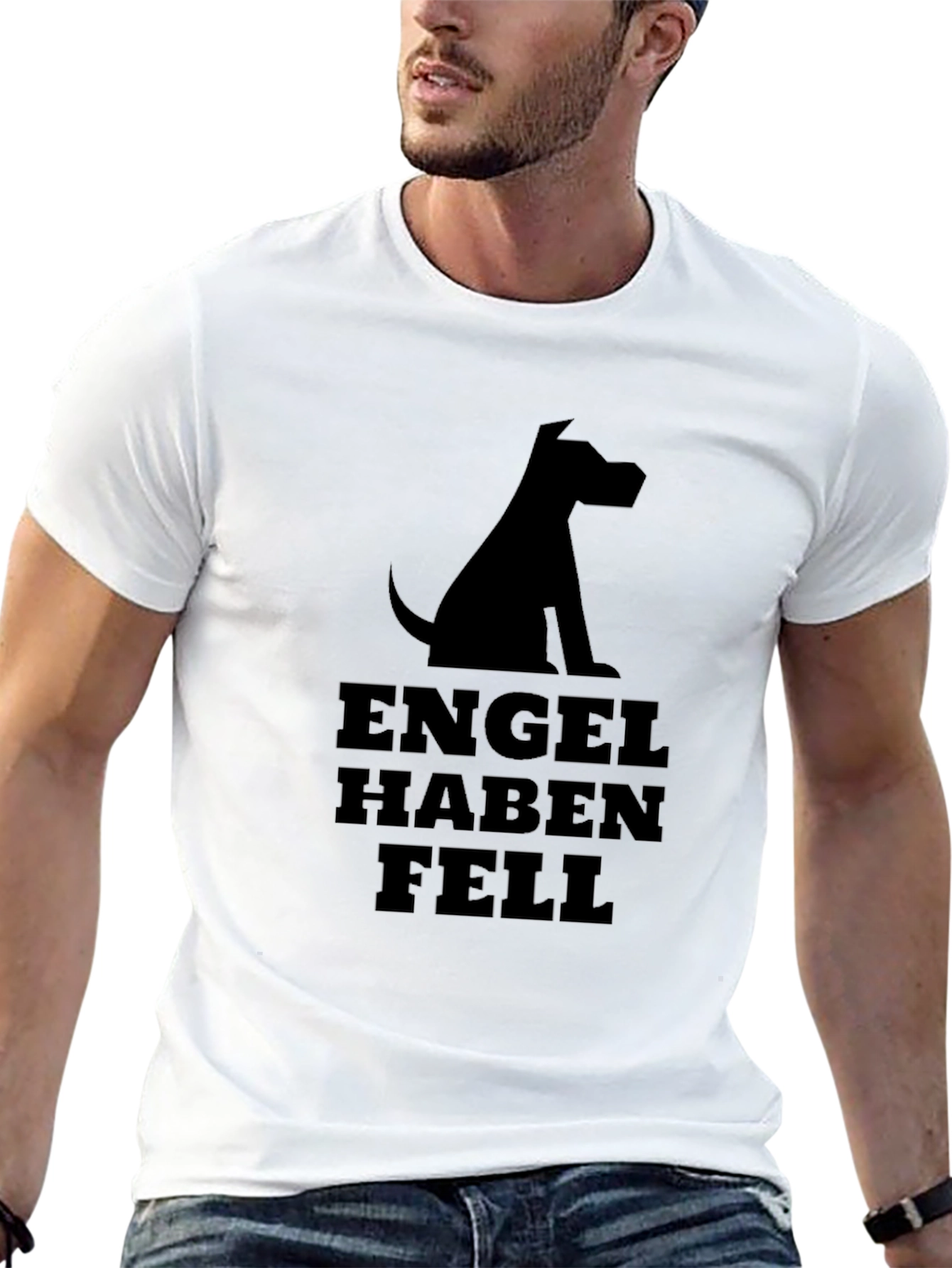 Black Engel Haben Fell Black T-Shirt Dog Graphic view 13