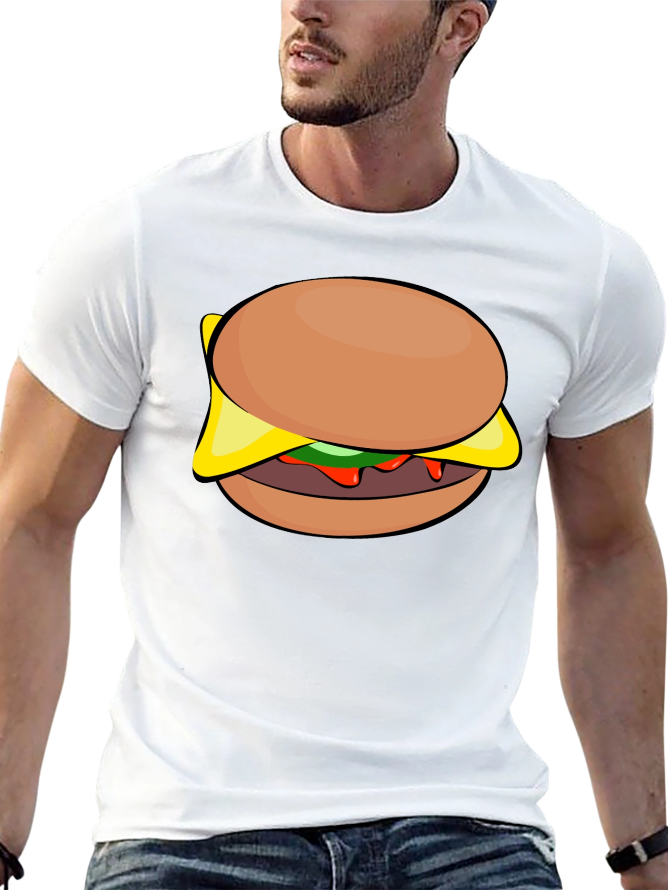 Black Burger Graphic Tee - Casual Style Shirt view 13