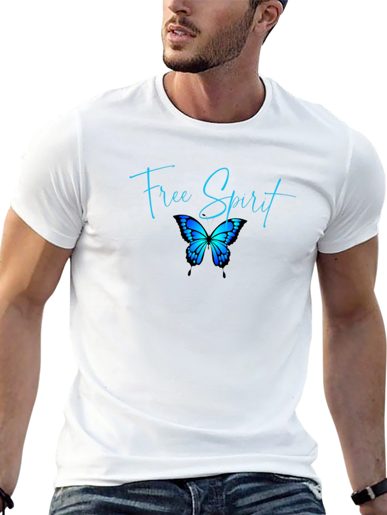 Black Free Spirit Butterfly Graphic Tee - Stylish Comfort view 13