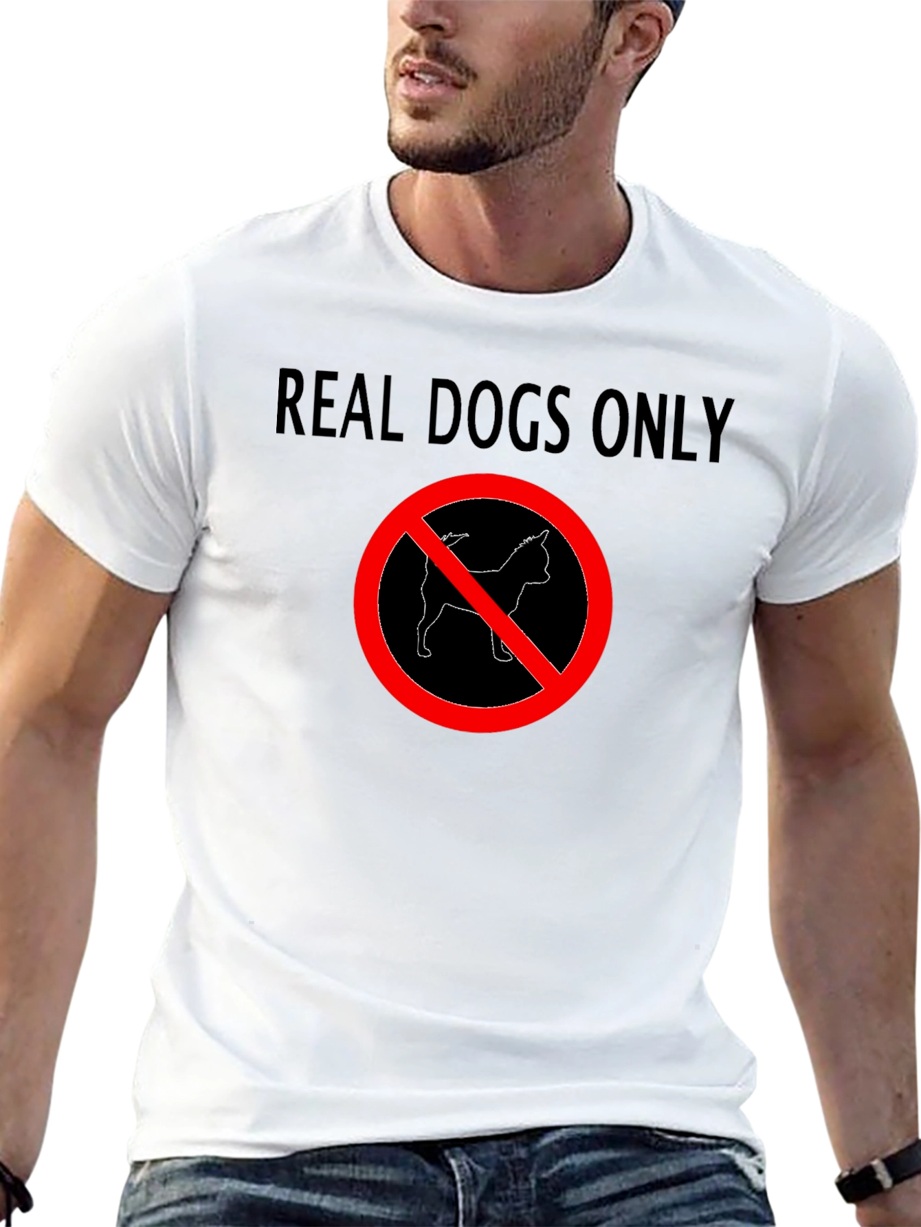 Black Real Dogs Only Graphic Tee view 13