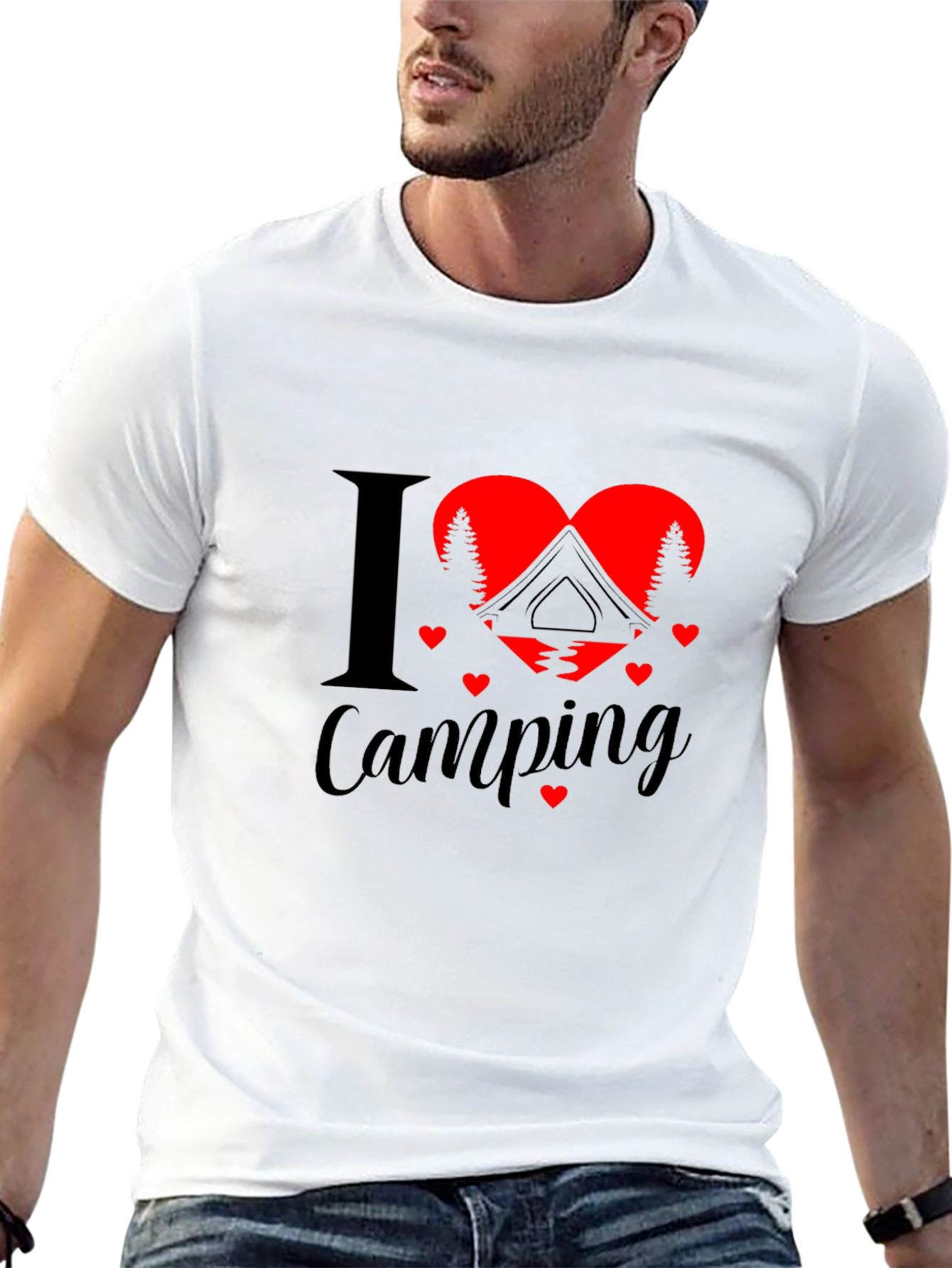 Black I Heart Camping Graphic T-Shirt view 13