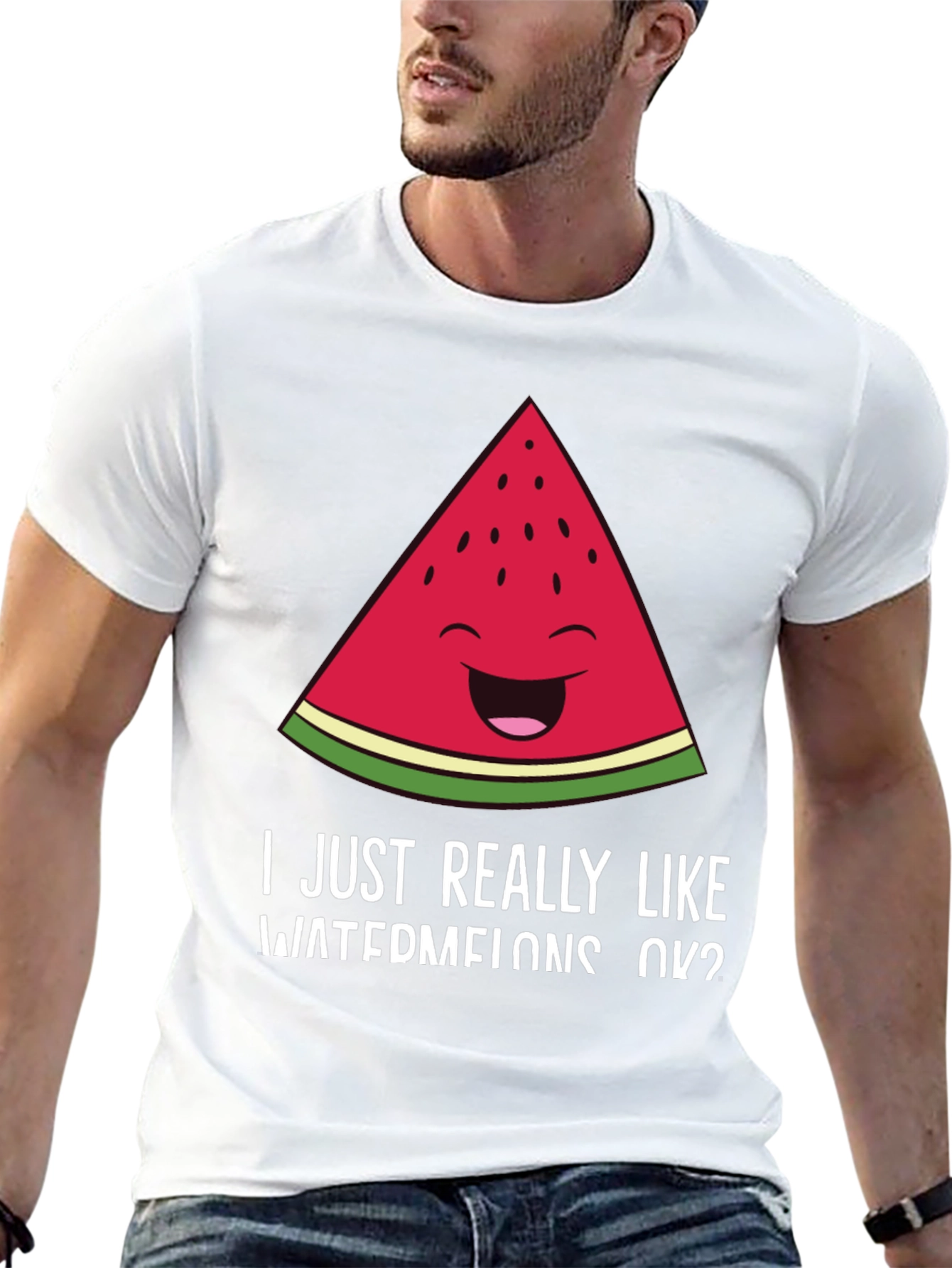 Black Funny Watermelon T-Shirt - I Like Watermelons OK? view 13