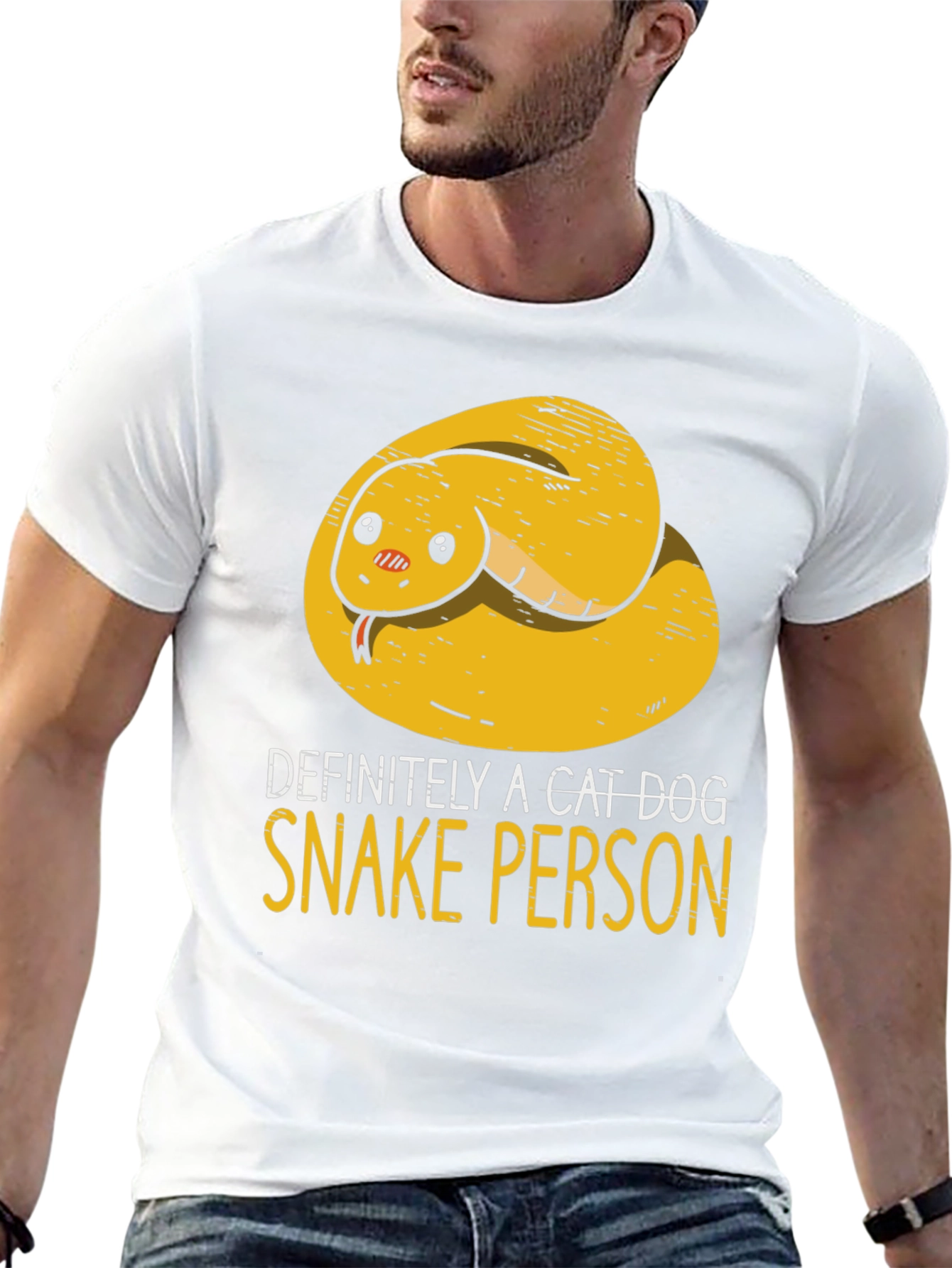 Black Funny Snake Person T-Shirt view 13