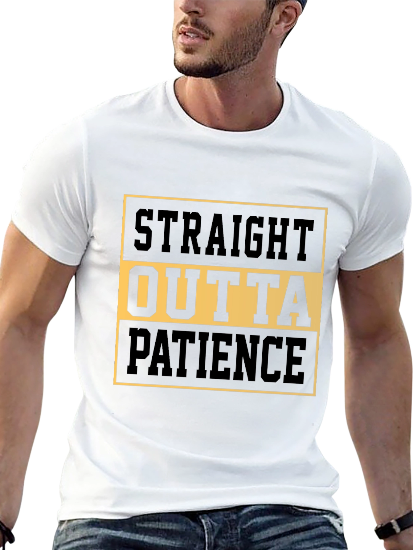 Black Straight Outta Patience Graphic Tee view 13