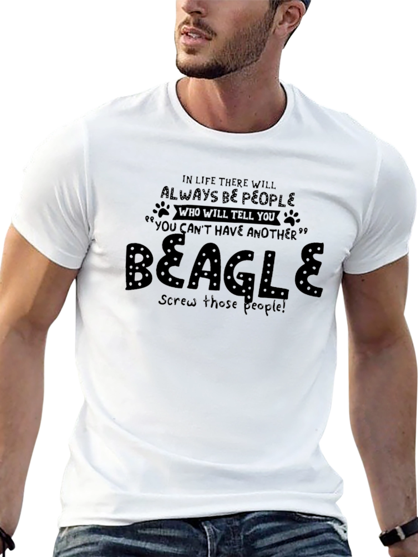 Black Beagle Dog Lover T-Shirt - Screw Those People! view 13