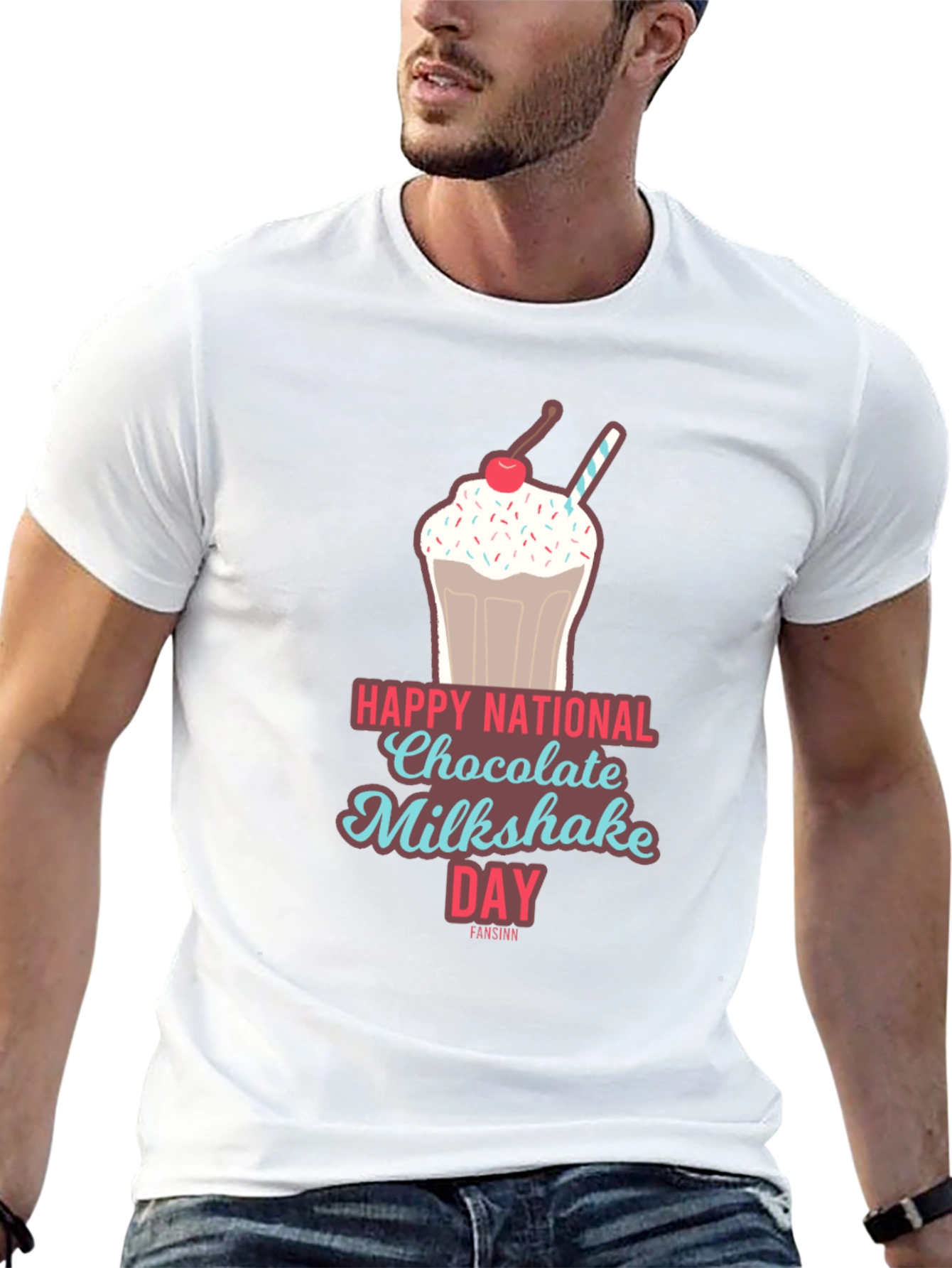 Black National Chocolate Milkshake Day T-Shirt view 13