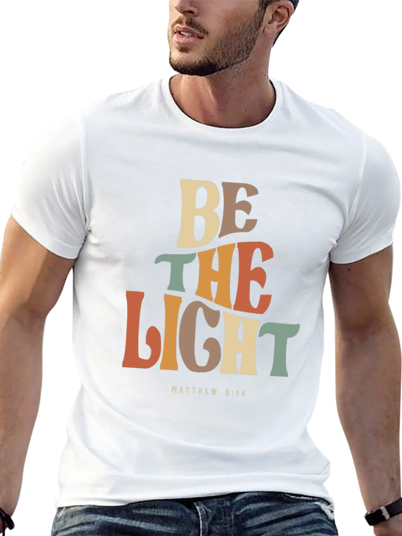 Black Be The Light T-Shirt - Matthew 5:14 Graphic Tee view 13
