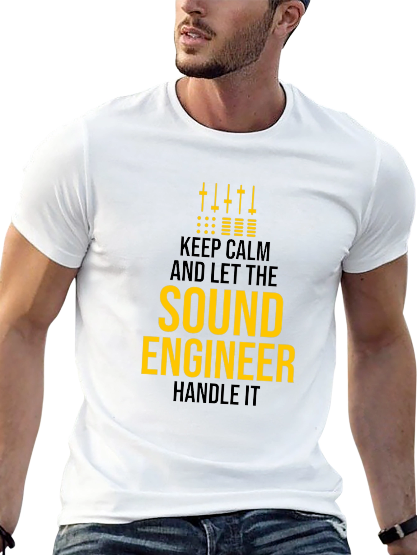Black Sound Engineer T-Shirt - Keep Calm and Handle It! view 13