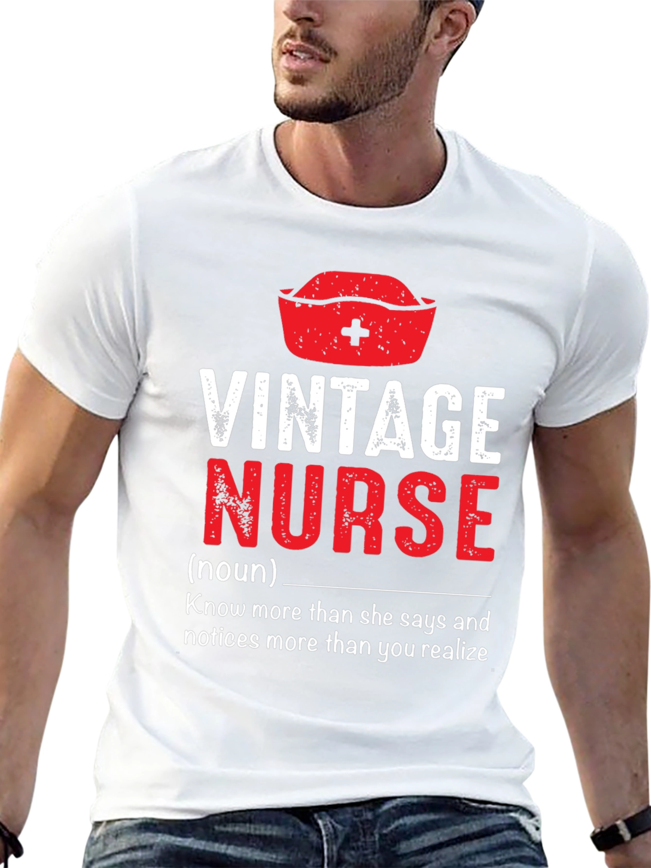 Black Vintage Nurse T-Shirt - Funny Nursing Gift view 13