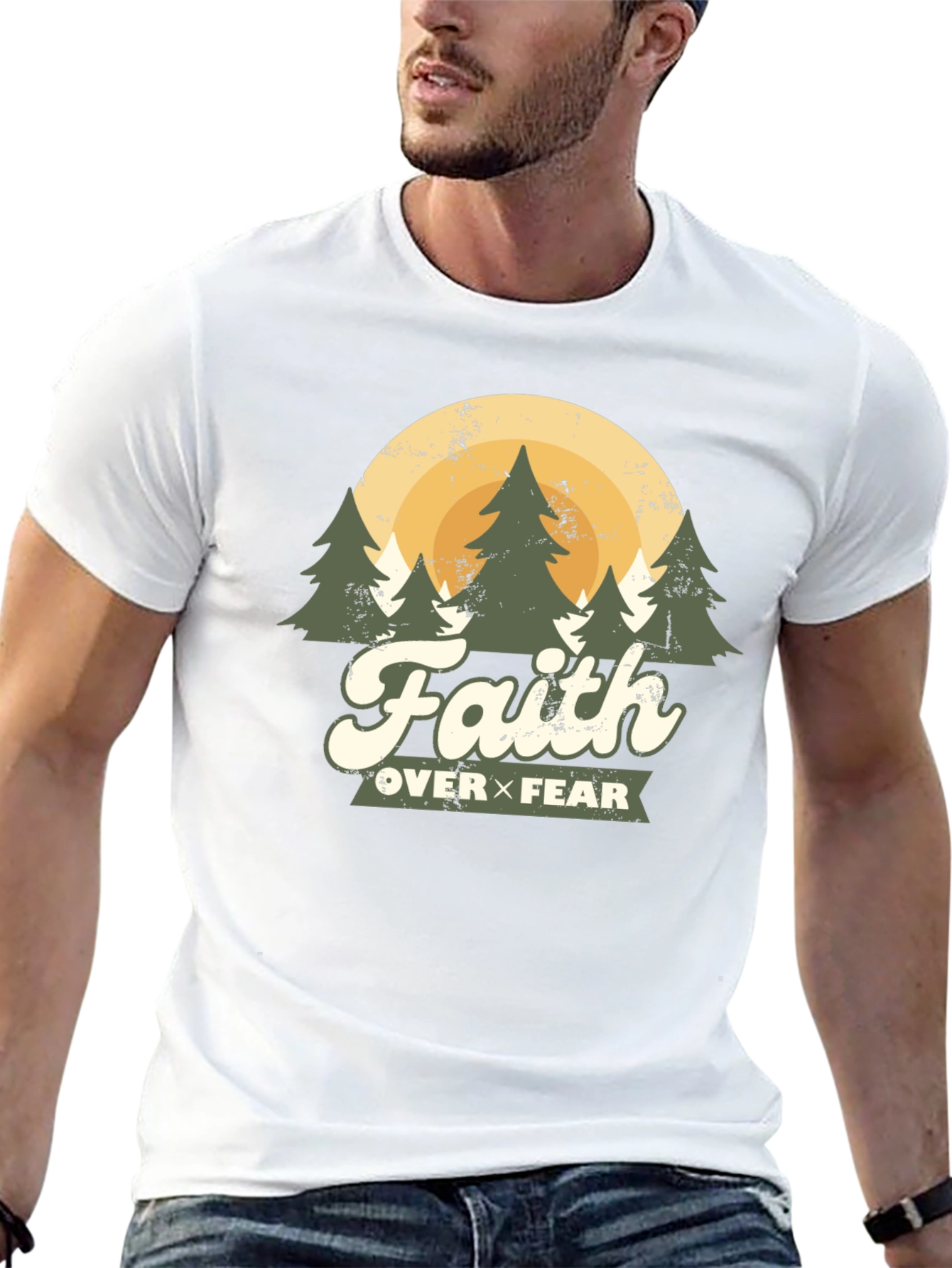 Black Faith Over Fear Graphic Tee view 13