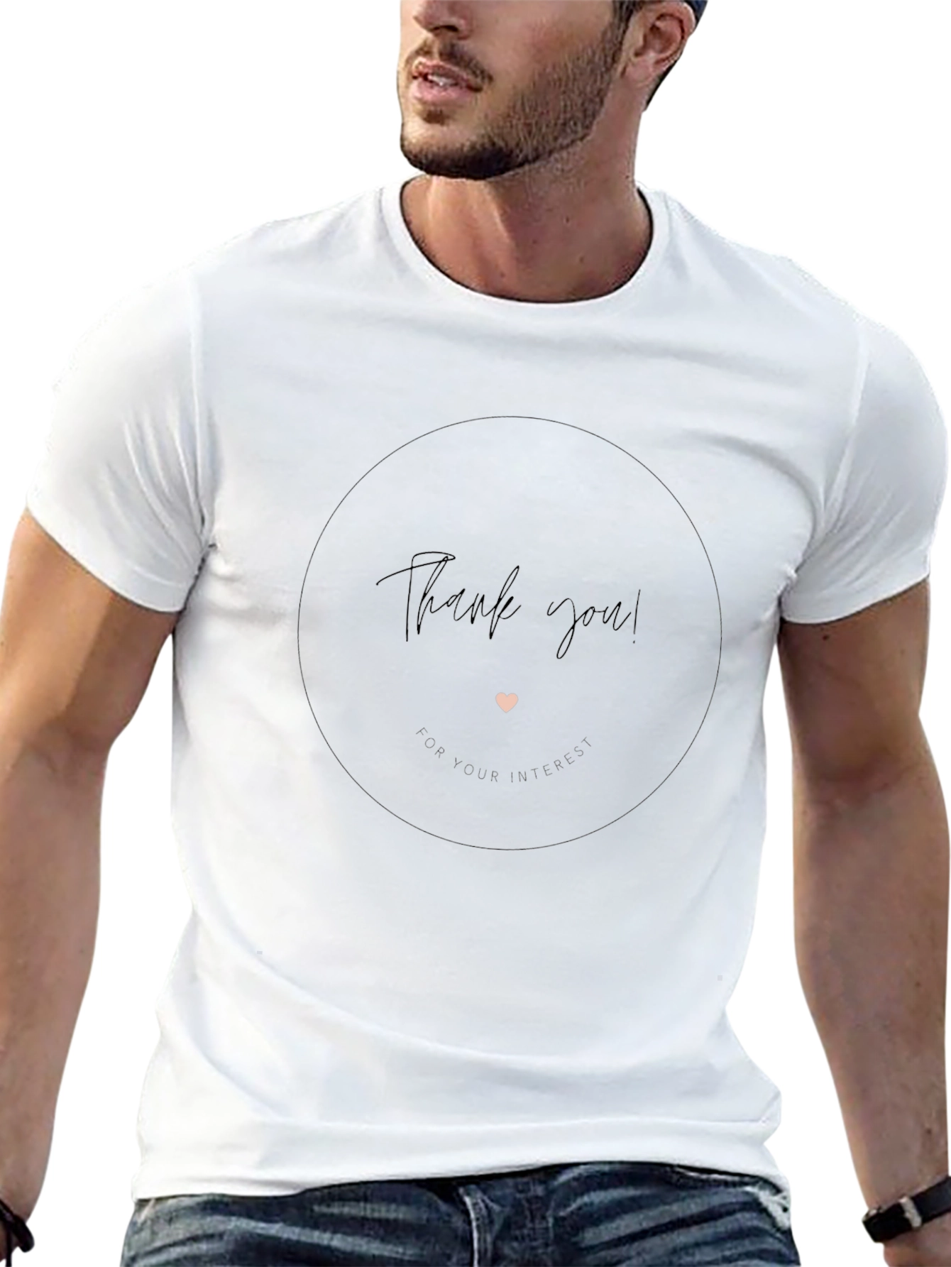 Black Thank You Influencer T-Shirt view 13