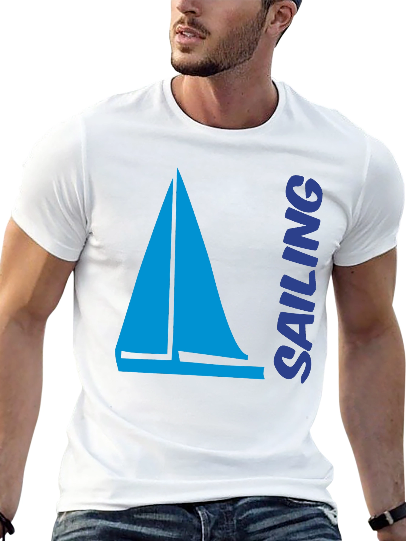 Black Sailing Boat T-Shirt | Nautical Tee view 13