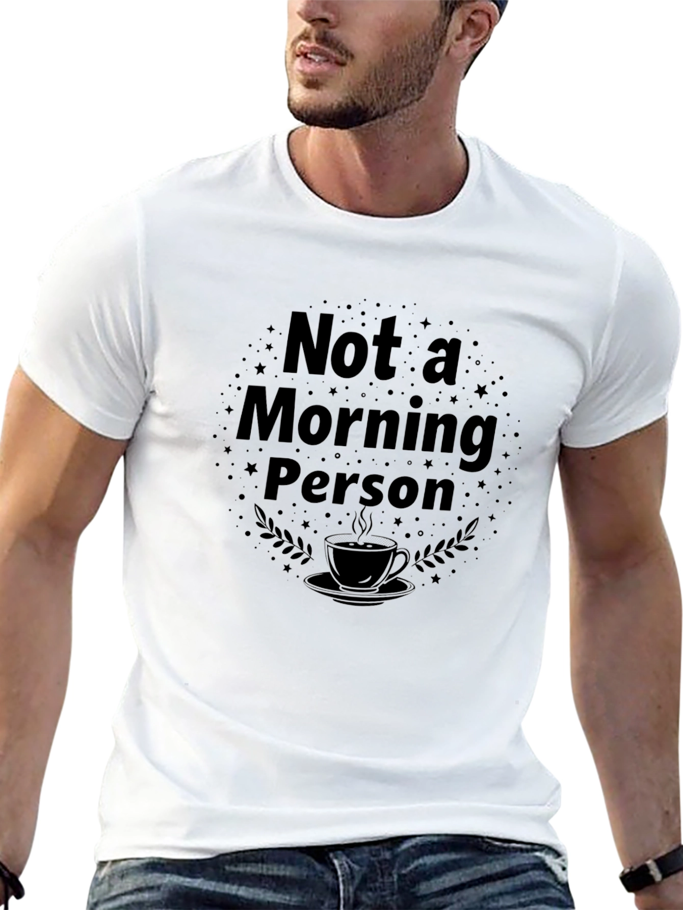 Black Not A Morning Person - Novelty Graphic Tee view 13