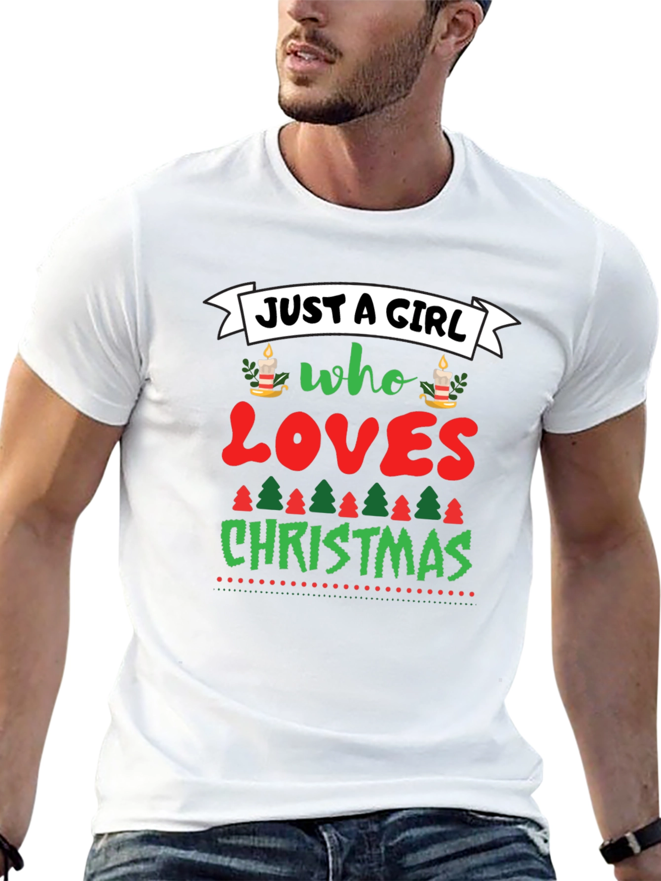 Just A Girl Who Loves Christmas Graphic Tee - 13