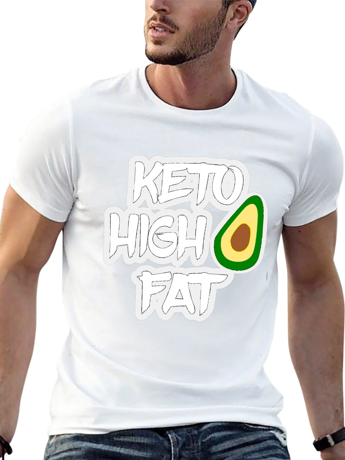 Keto High Fat T-Shirt - Avocado Design - 13