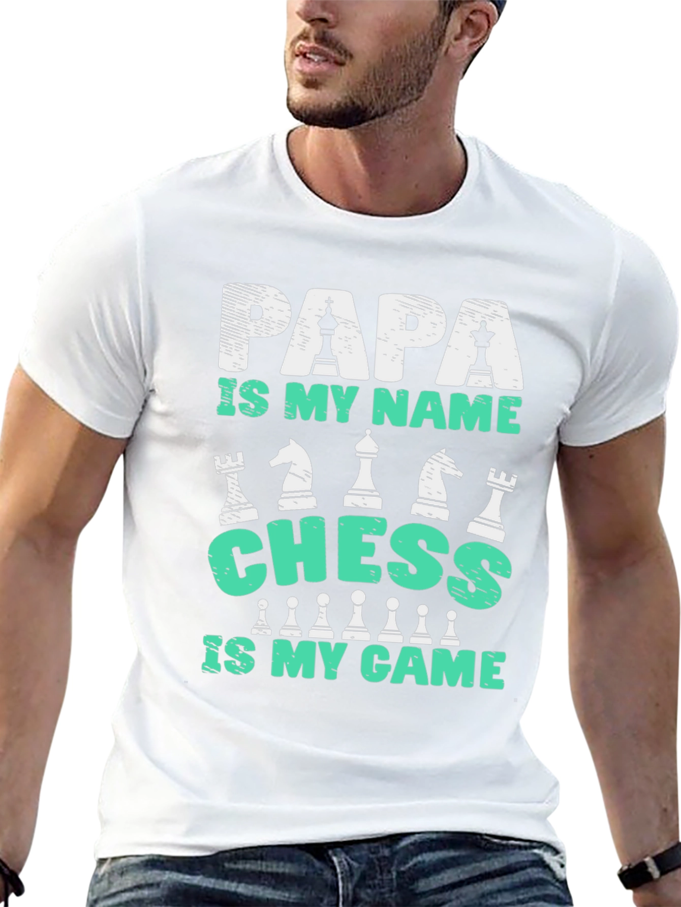 Black Papa Chess T-Shirt - 'Is My Name Is My Game' Tee view 13