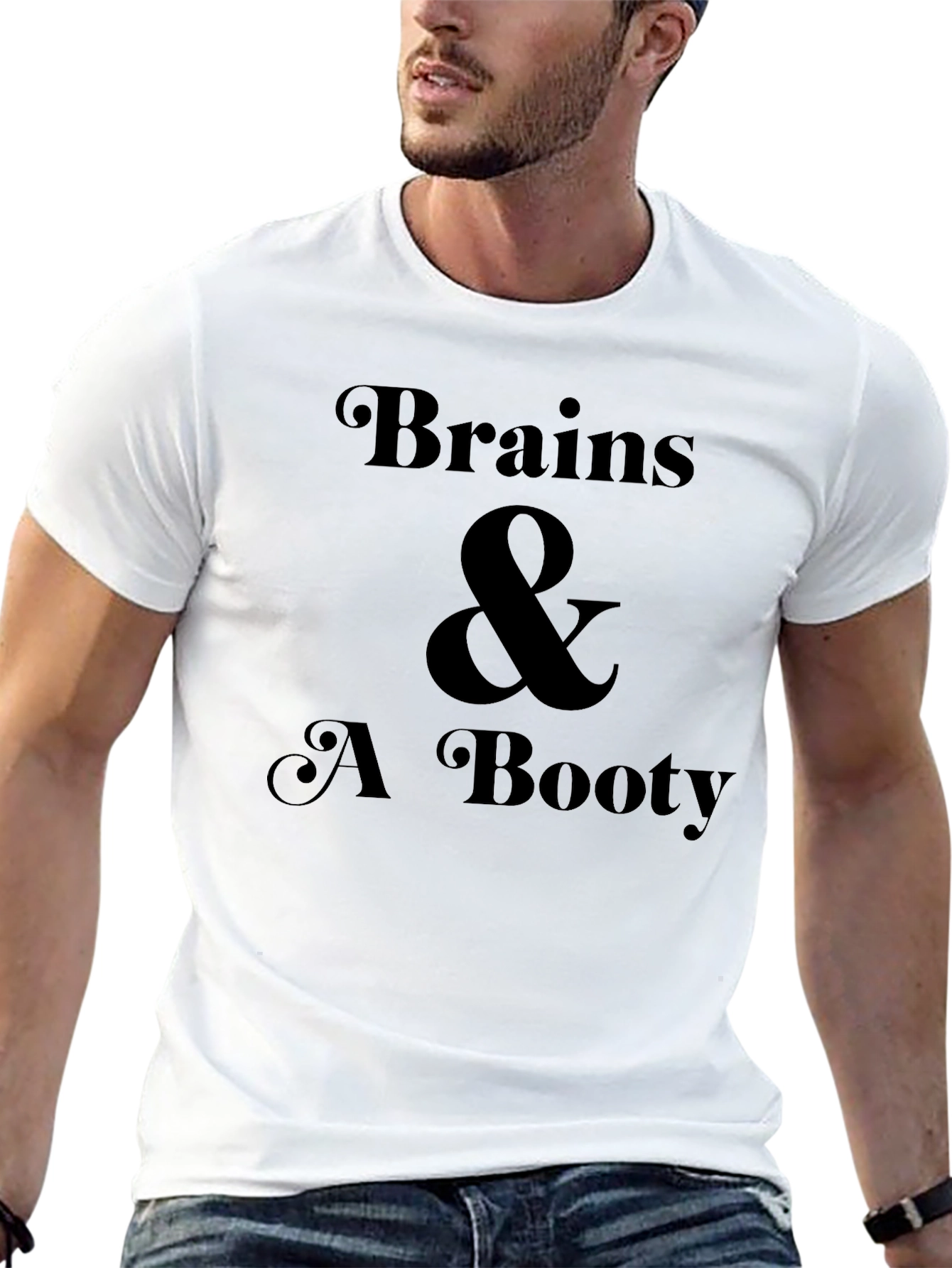 Black Brains & A Booty Black Graphic Tee view 13