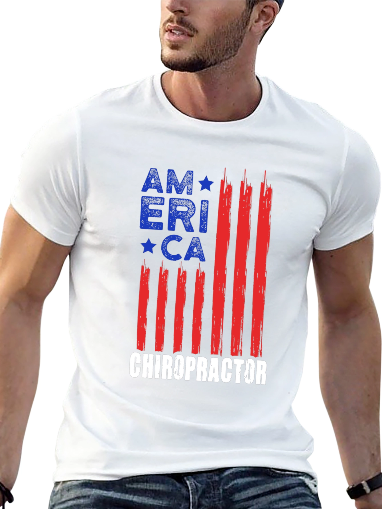 Black Chiropractor America T-Shirt view 13