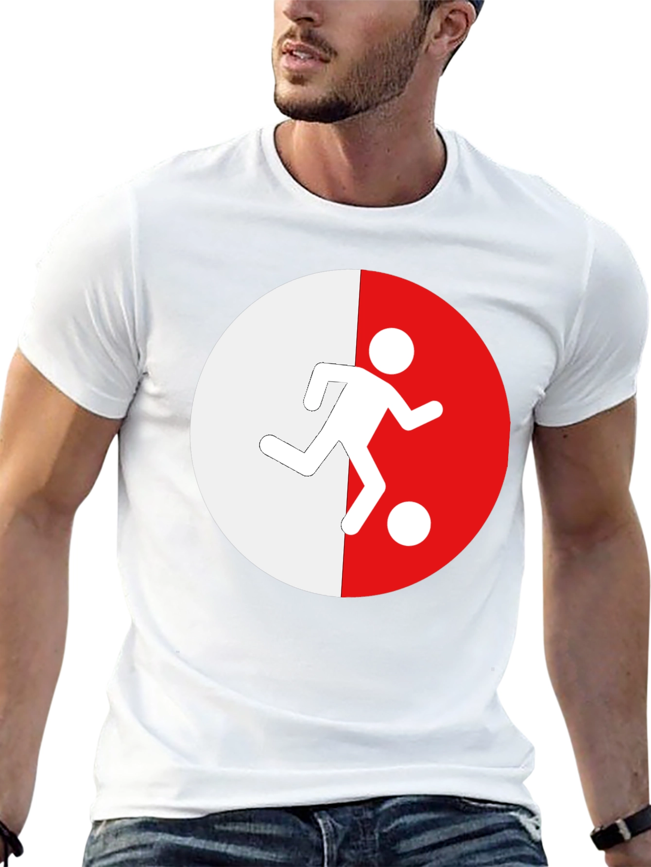 Black Soccer Player Graphic Tee - Black Casual Shirt view 13